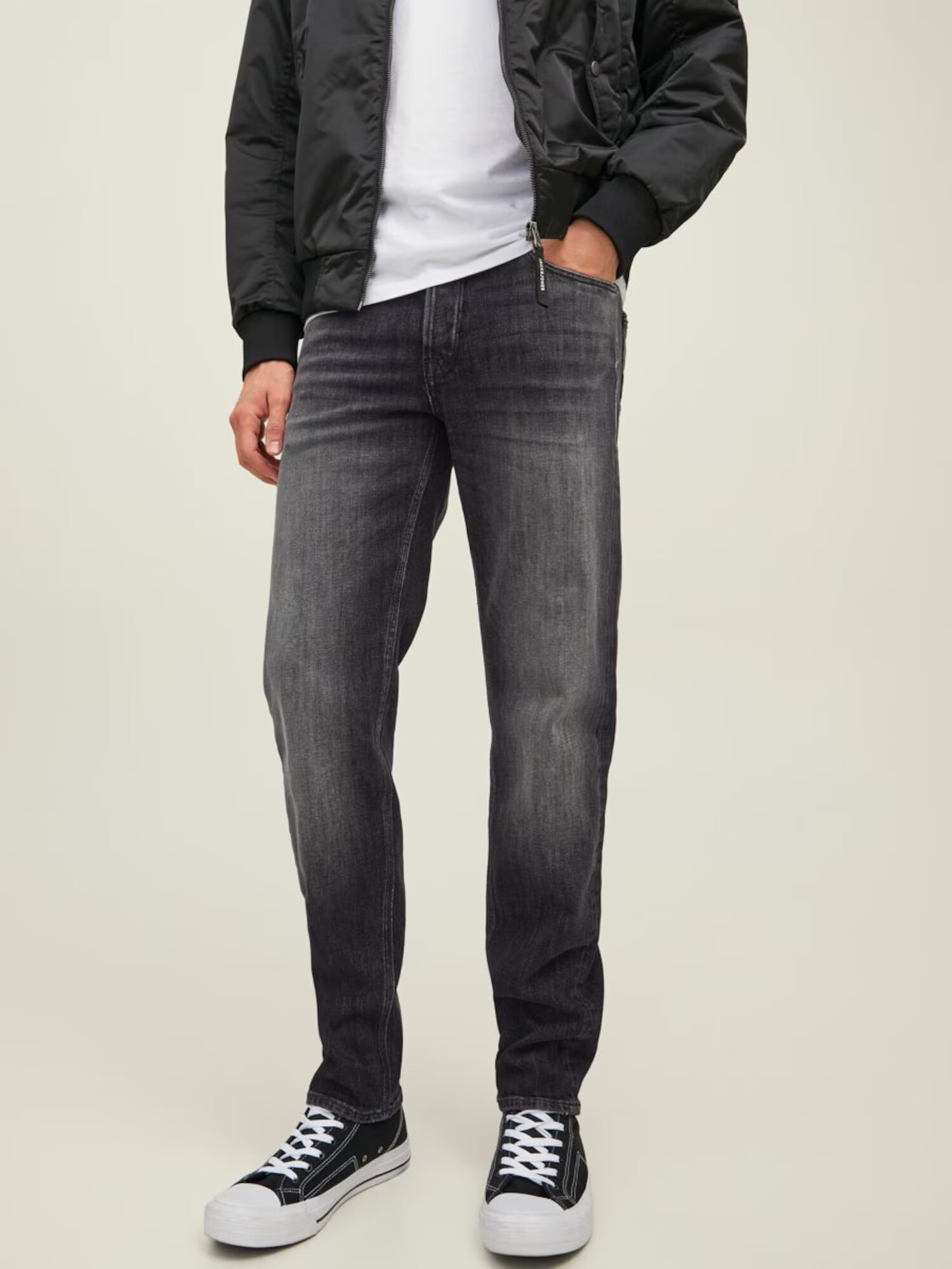 JACK & JONES Jeans 'Mike Wood' negru denim - Pled.ro