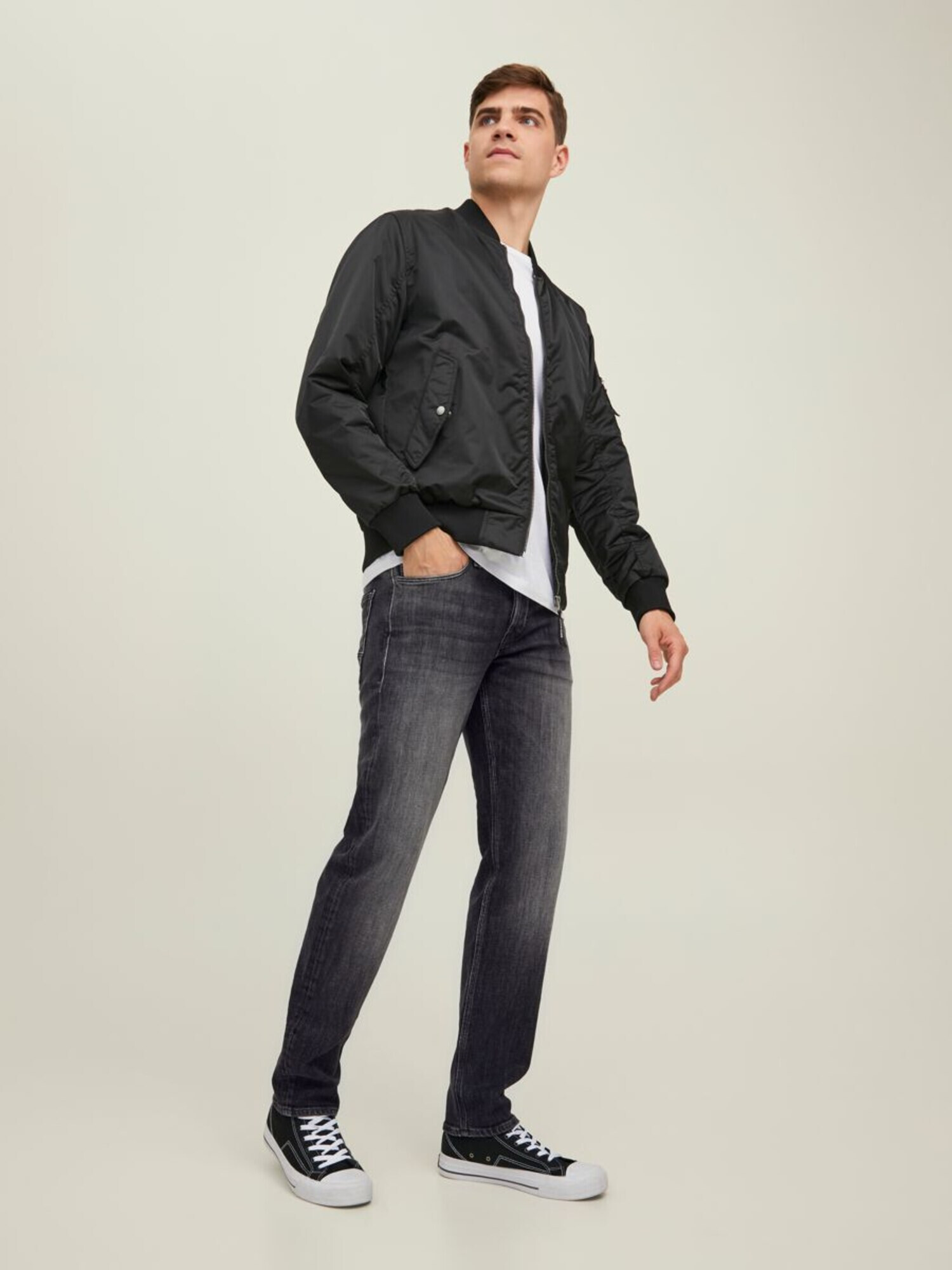 JACK & JONES Jeans 'Mike Wood' negru denim - Pled.ro