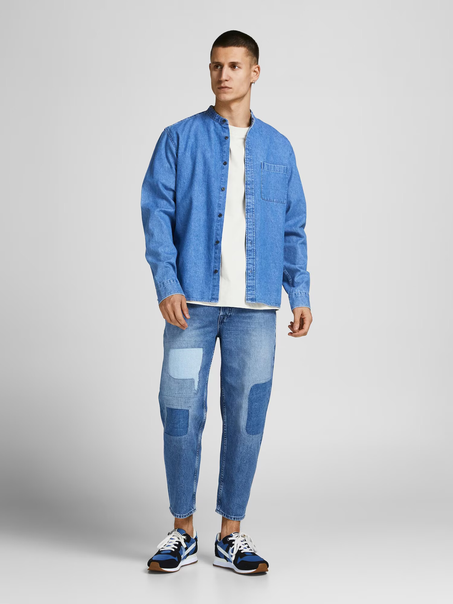 JACK & JONES Jeans 'ROB' albastru denim / albastru deschis - Pled.ro