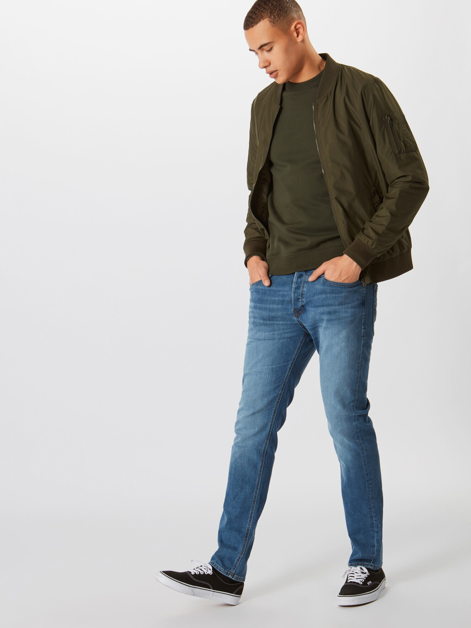 JACK & JONES Jeans 'TIM' albastru denim - Pled.ro