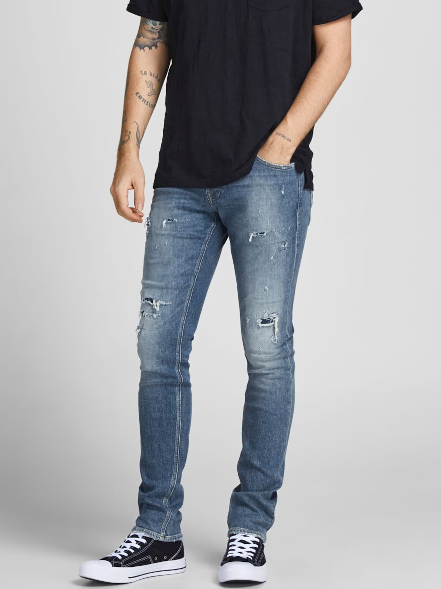 JACK & JONES Jeans 'Tim' albastru denim - Pled.ro