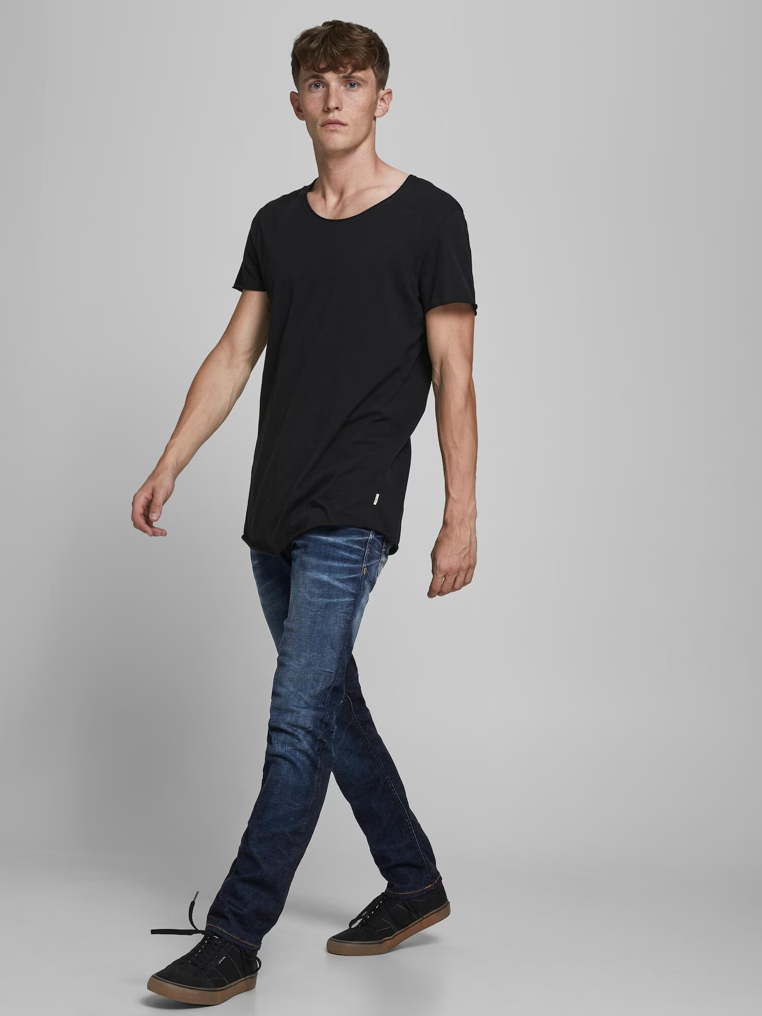 JACK & JONES Jeans 'Tim' albastru închis - Pled.ro