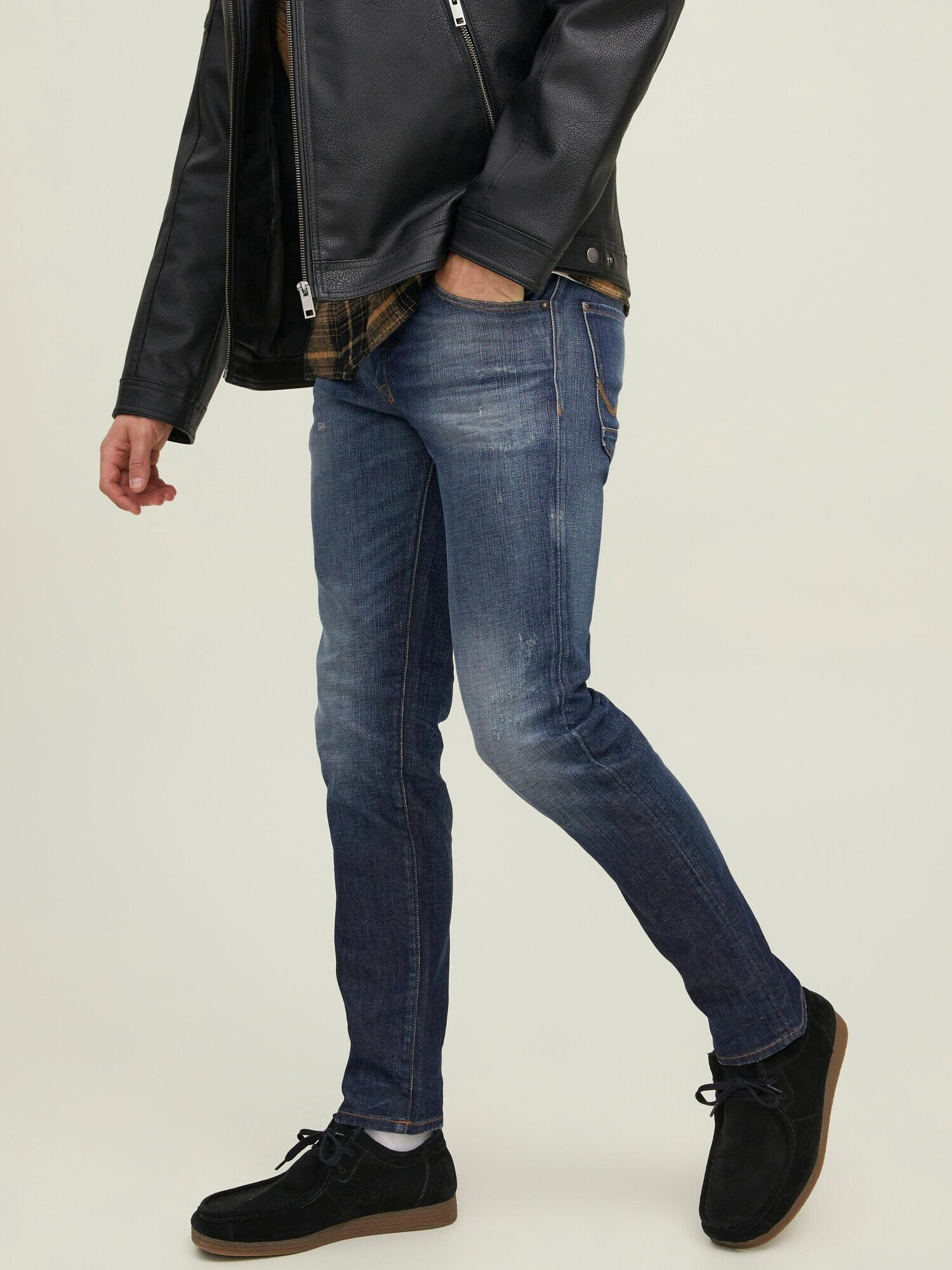 JACK & JONES Jeans 'Tim Davis' albastru denim - Pled.ro