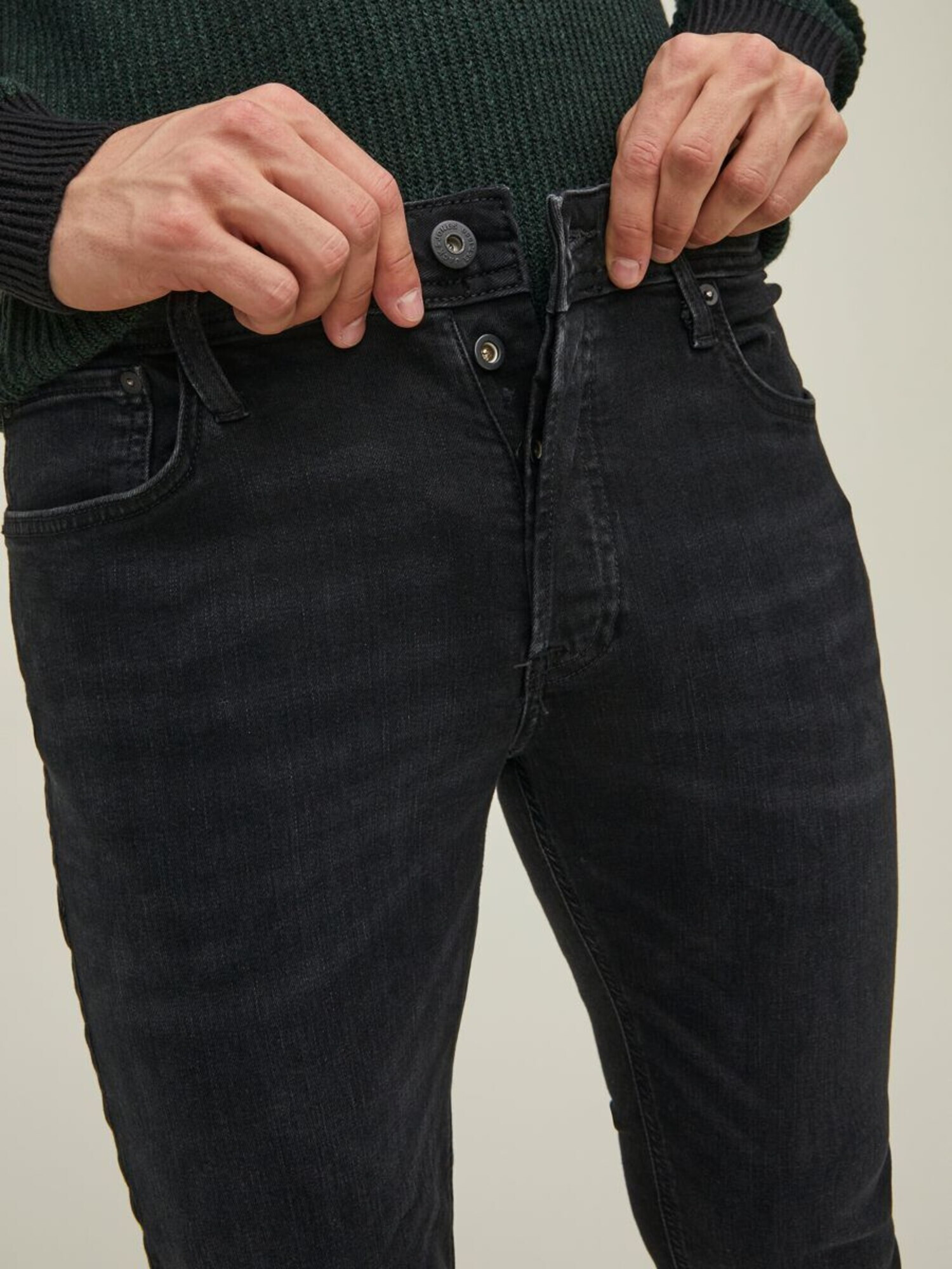 JACK & JONES Jeans 'Tim' negru denim - Pled.ro