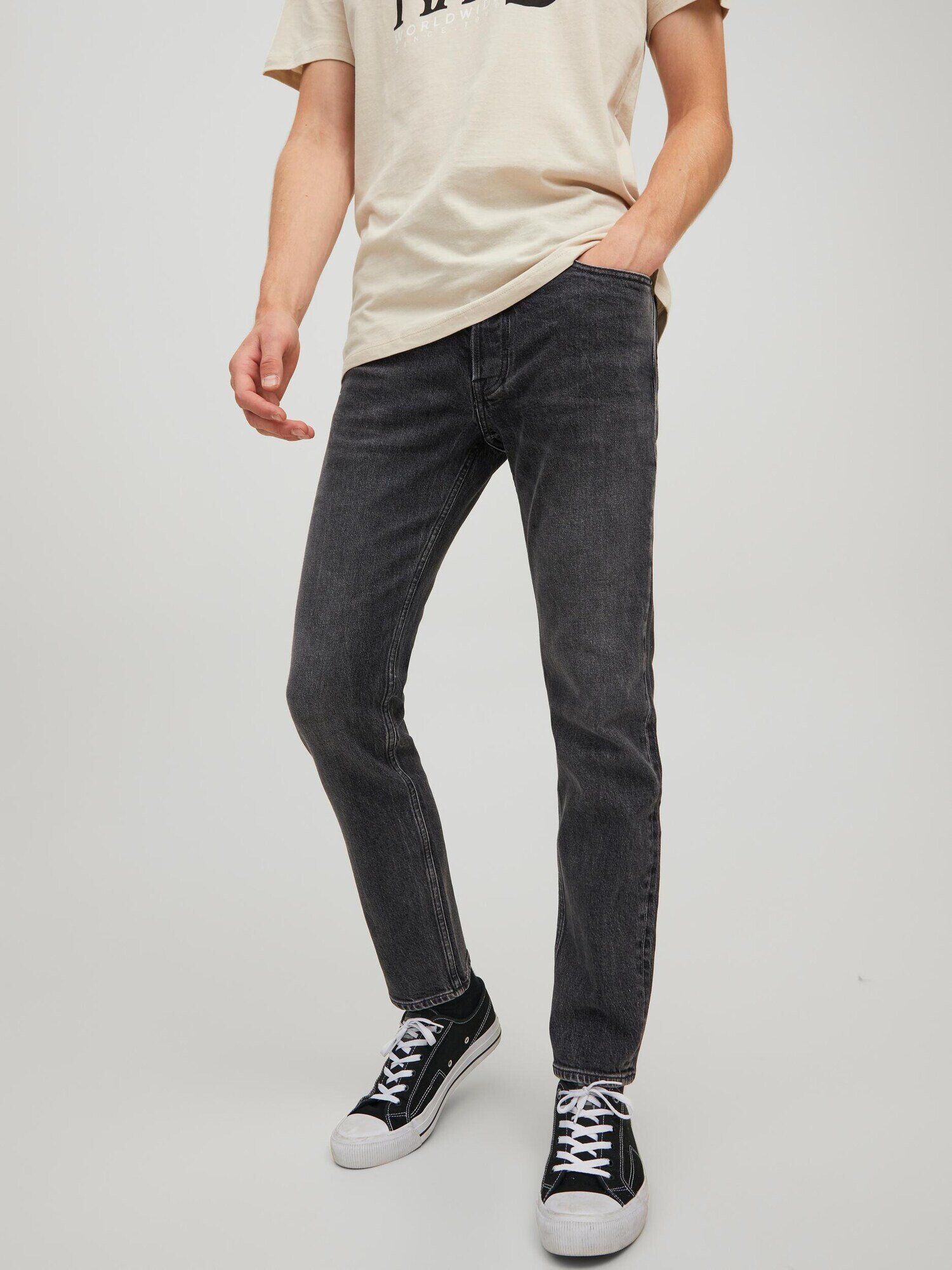 JACK & JONES Jeans 'Tim' negru denim - Pled.ro