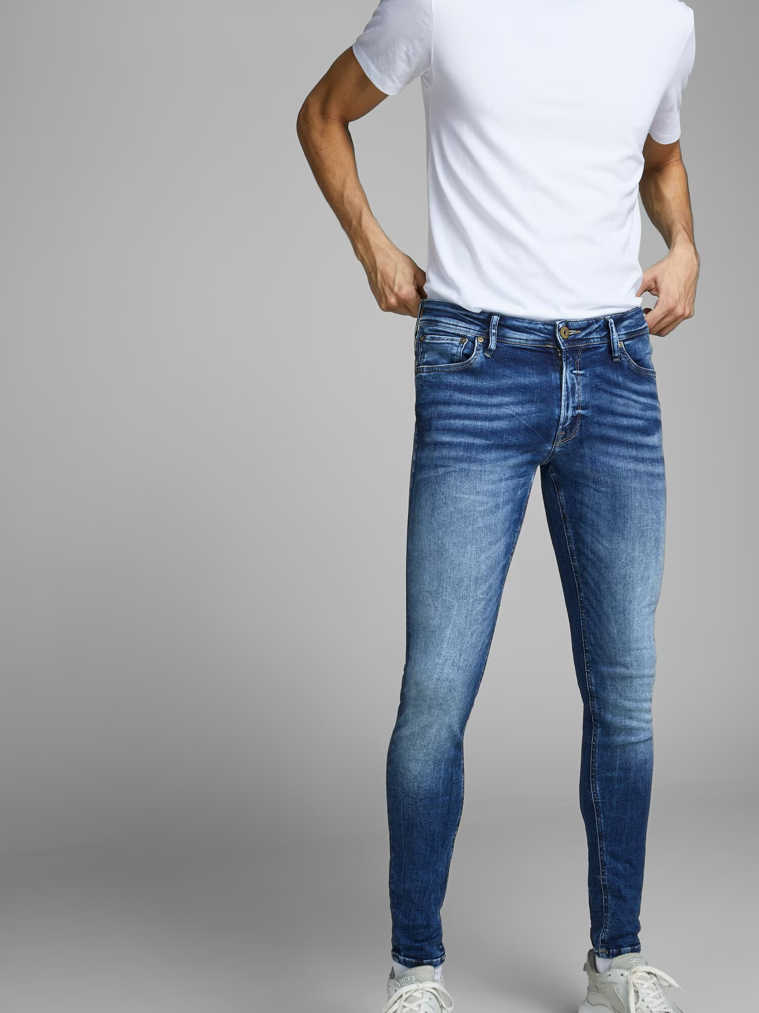 JACK & JONES Jeans 'Tom' albastru denim / maro - Pled.ro