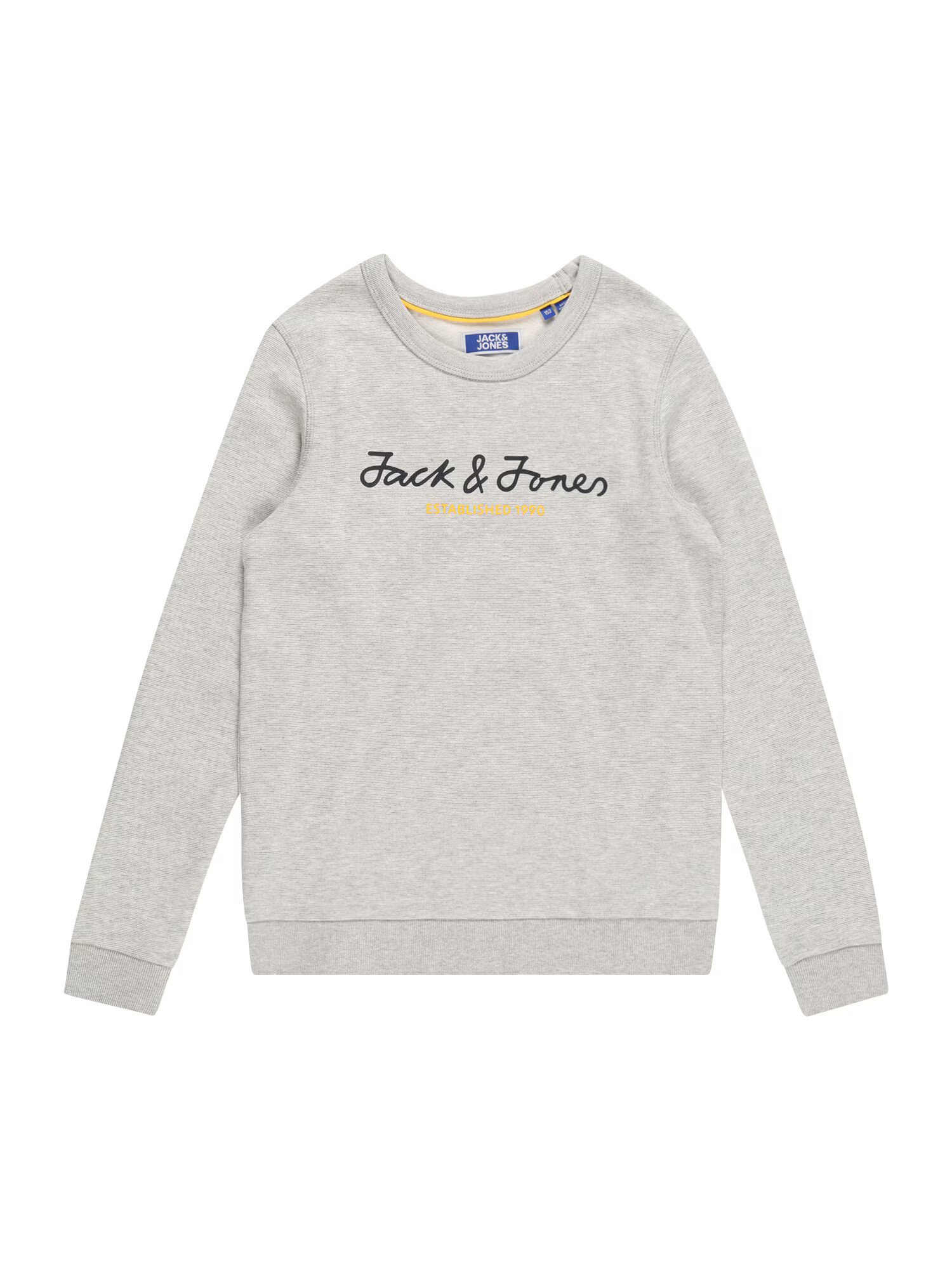 Jack & Jones Junior Bluză de molton albastru închis / galben / gri - Pled.ro