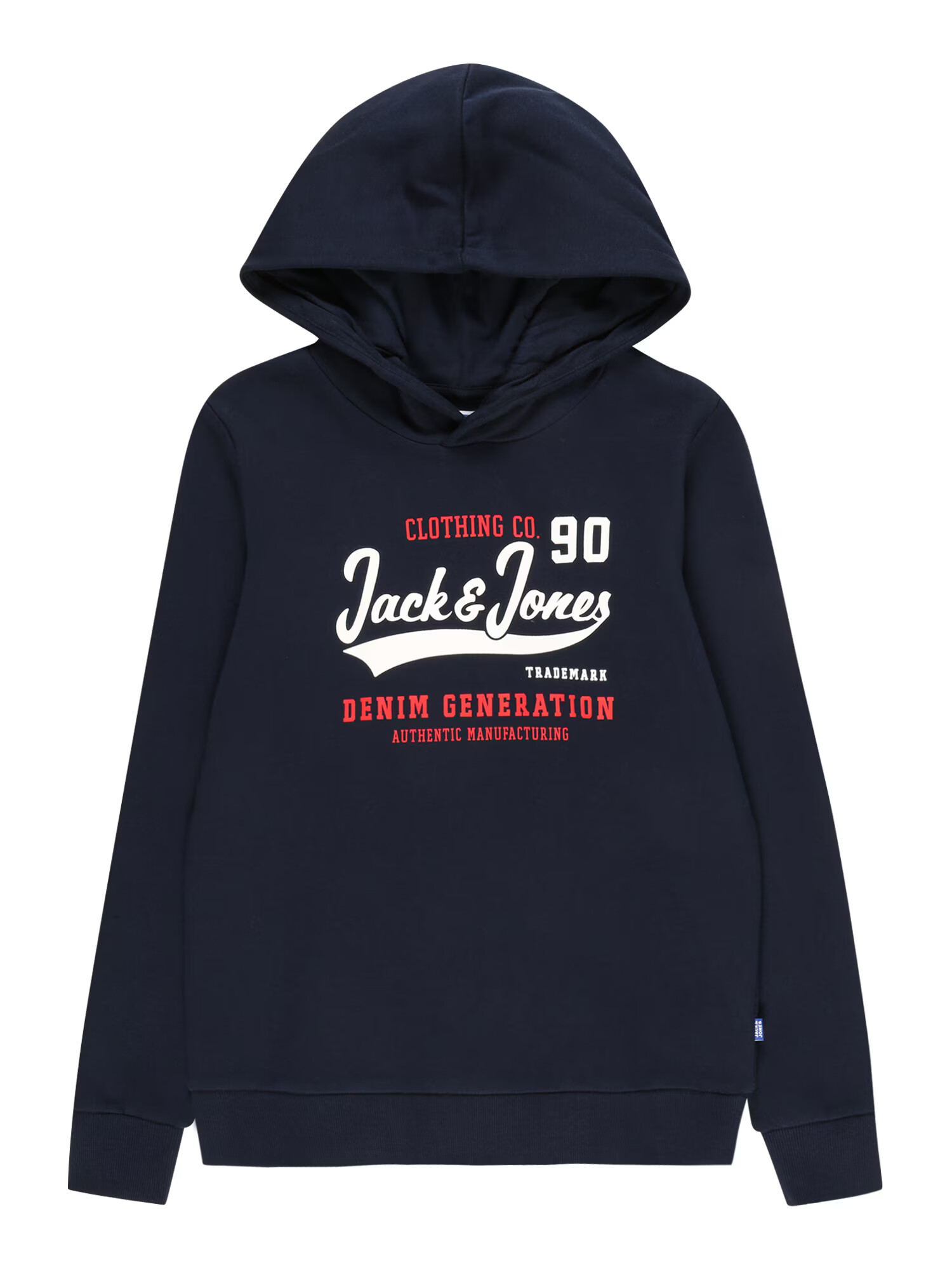 Jack & Jones Junior Bluză de molton albastru închis / roșu / alb - Pled.ro