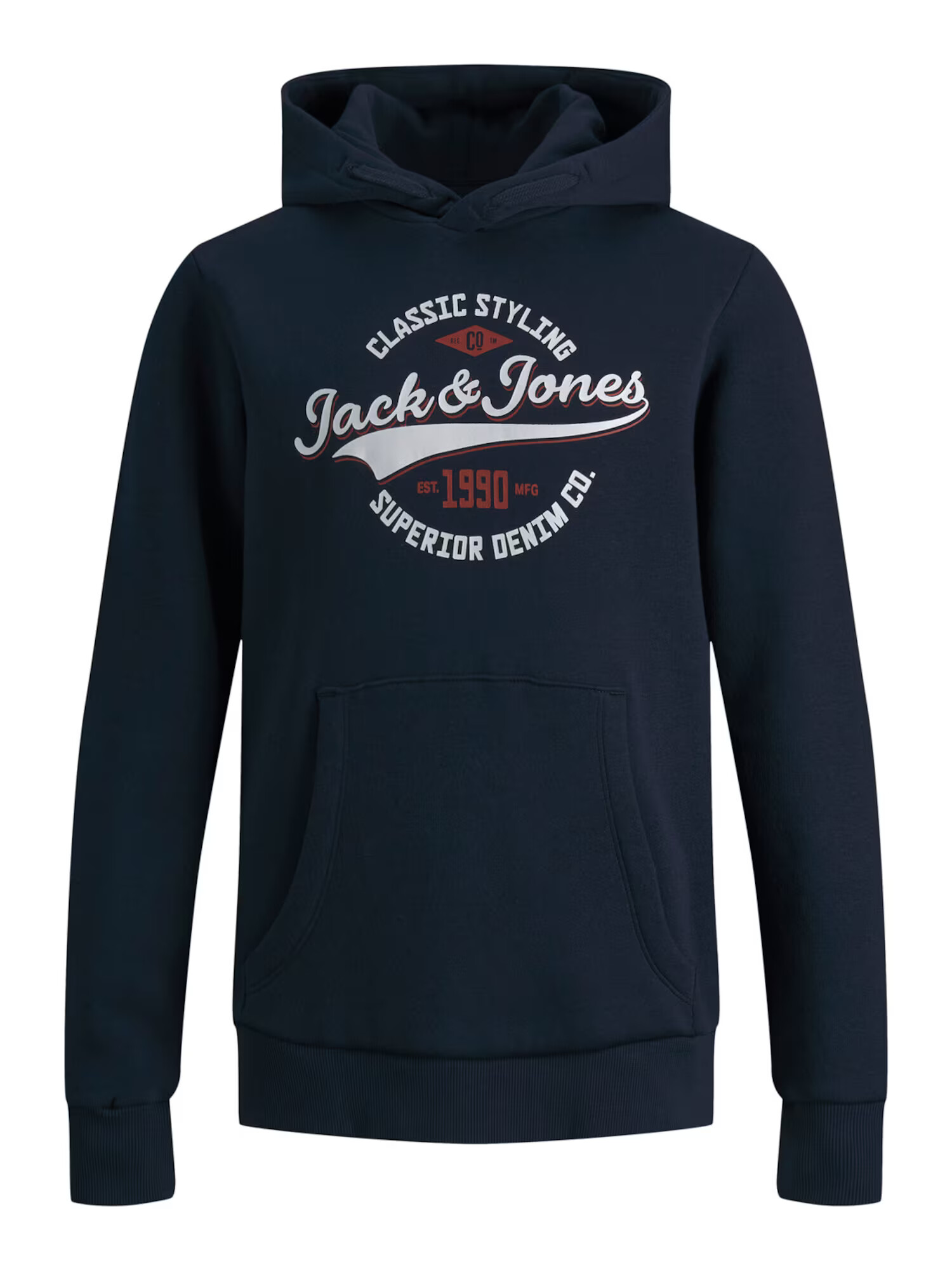 Jack & Jones Junior Bluză de molton albastru închis / roșu pastel / alb - Pled.ro