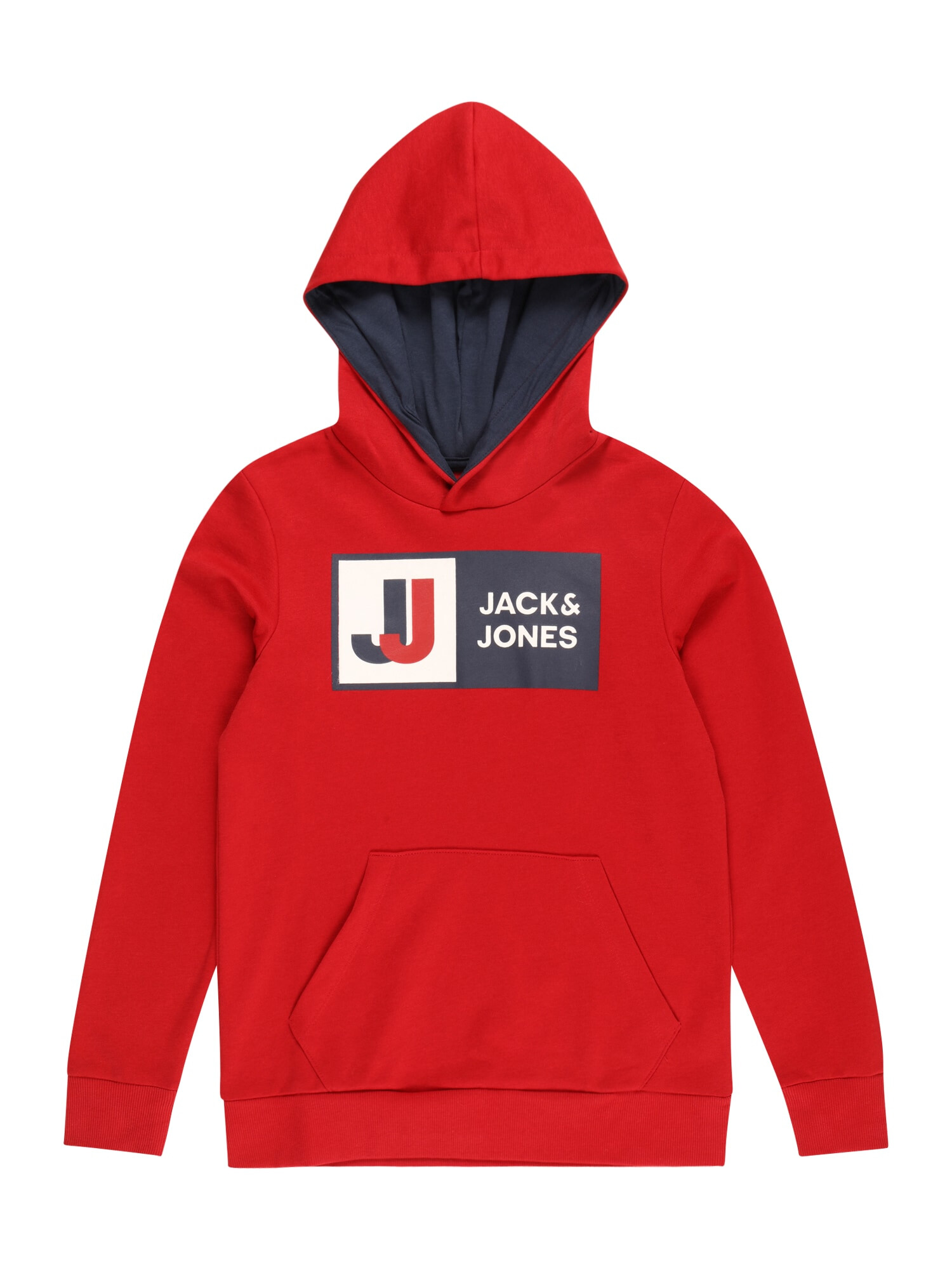 Jack & Jones Junior Bluză de molton albastru marin / roșu / alb - Pled.ro