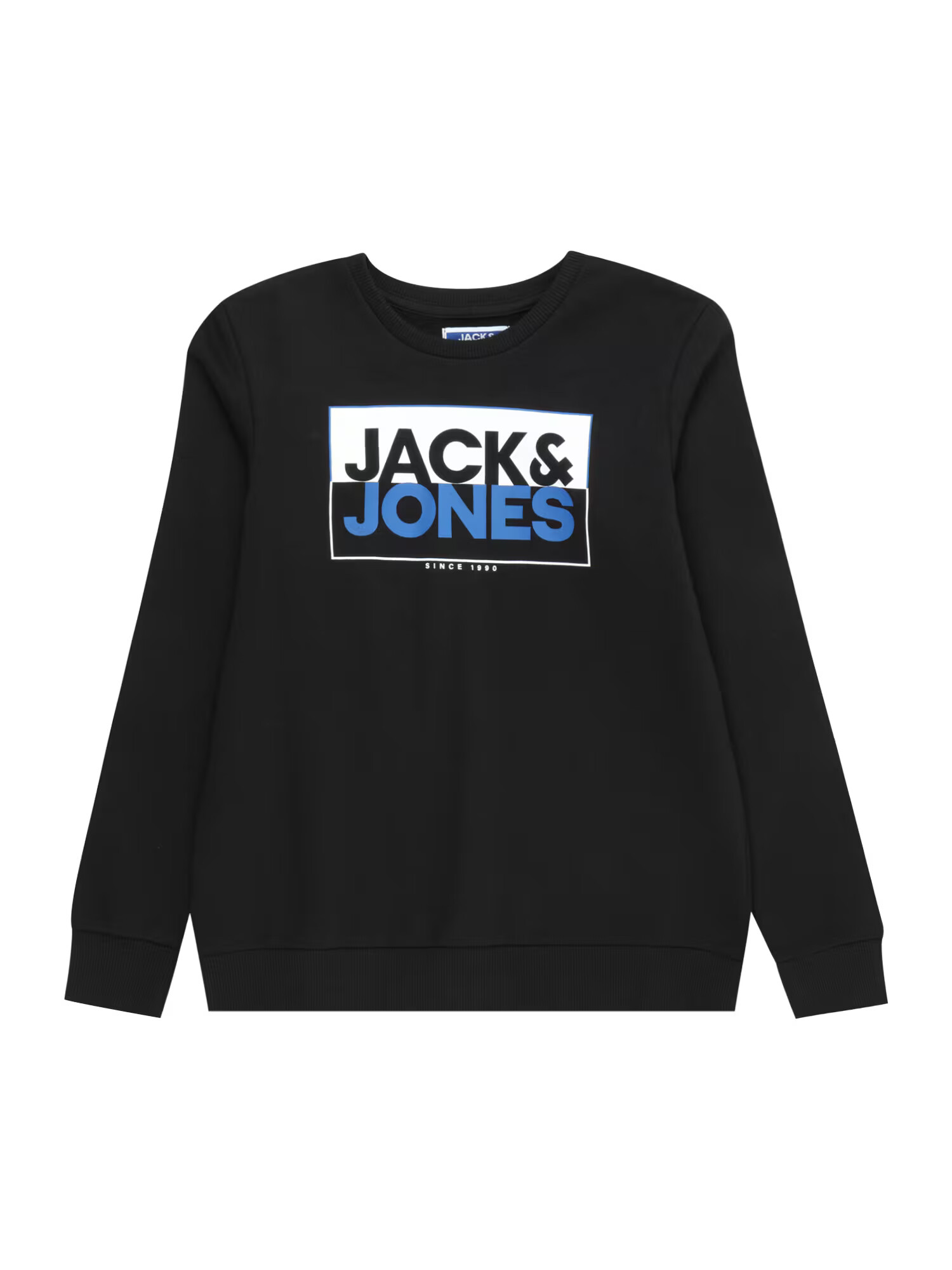 Jack & Jones Junior Bluză de molton albastru / negru / alb - Pled.ro