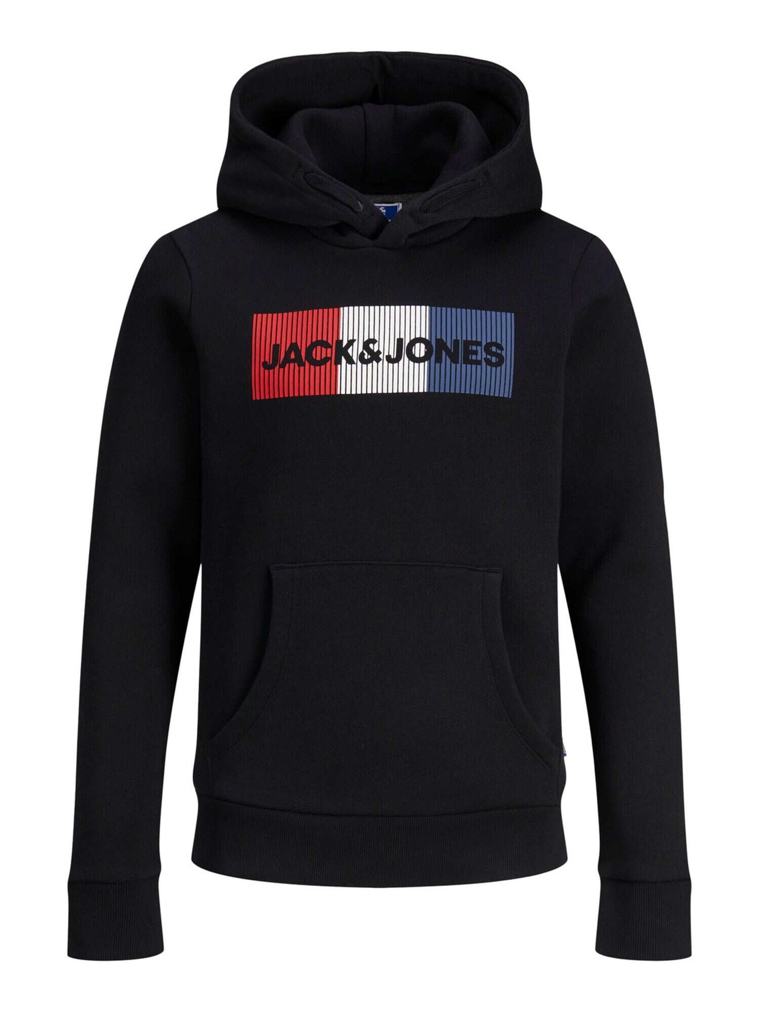 Jack & Jones Junior Bluză de molton albastru porumbel / roși aprins / negru / alb - Pled.ro