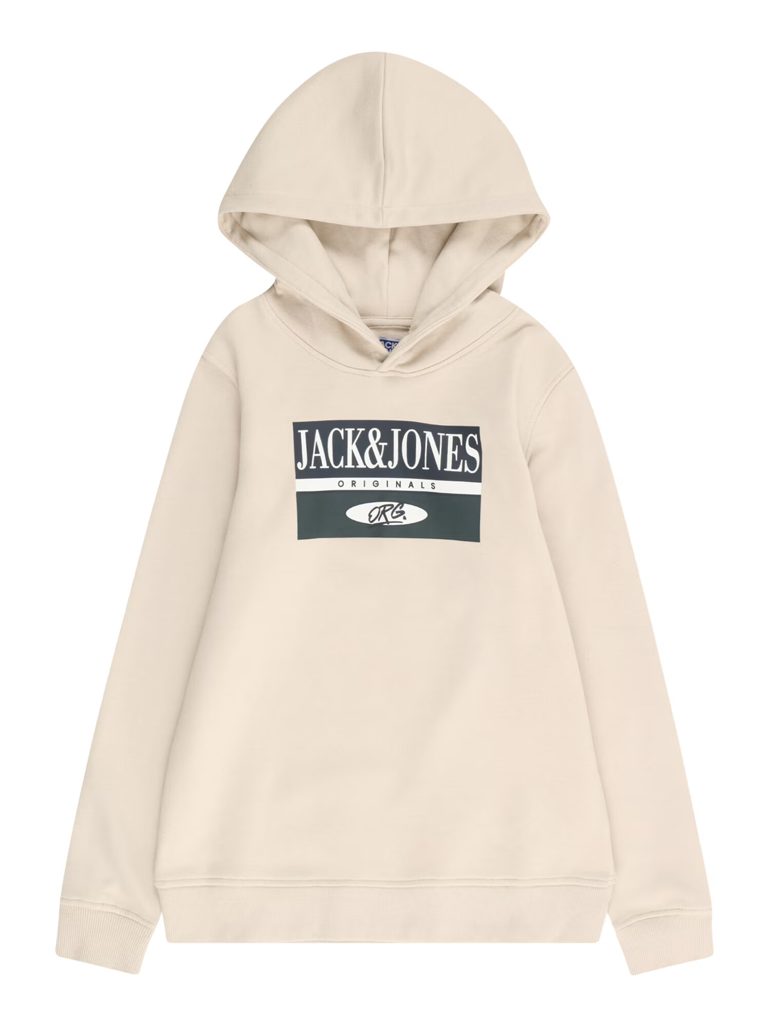 Jack & Jones Junior Bluză de molton 'ARTHUR' bej / negru / alb - Pled.ro