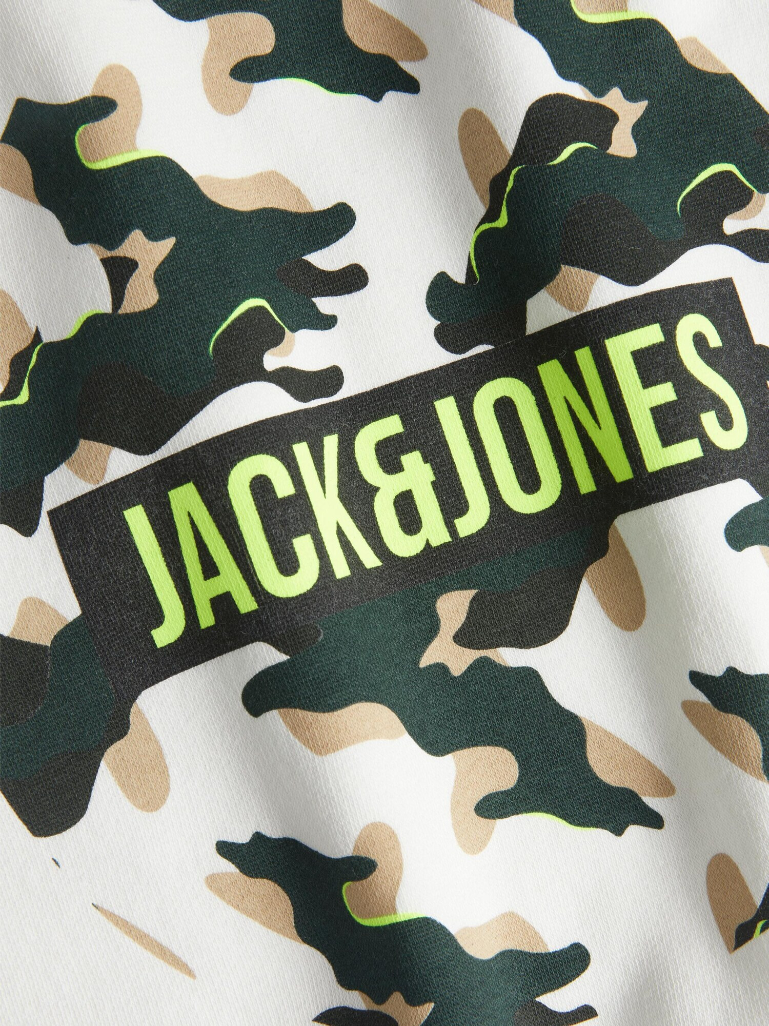 Jack & Jones Junior Bluză de molton bej deschis / galben neon / negru / alb - Pled.ro