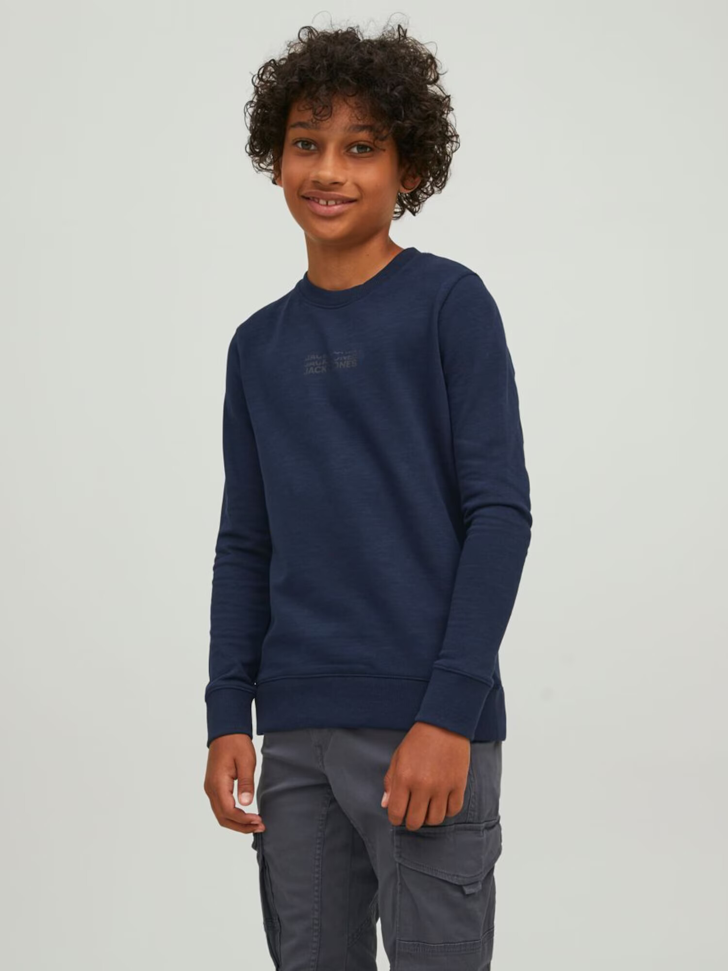 Jack & Jones Junior Bluză de molton bleumarin / oliv - Pled.ro