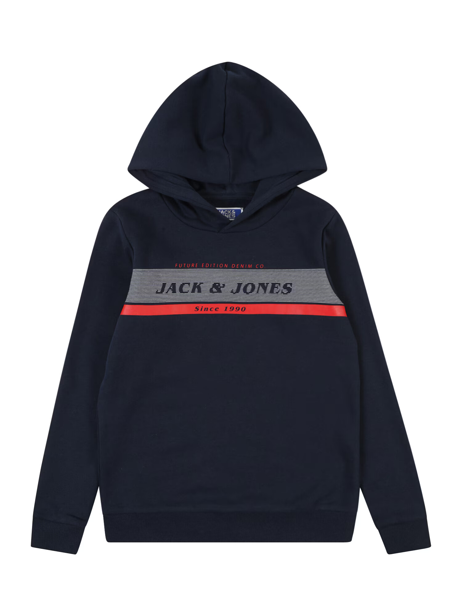 Jack & Jones Junior Bluză de molton bleumarin / roșu / alb - Pled.ro