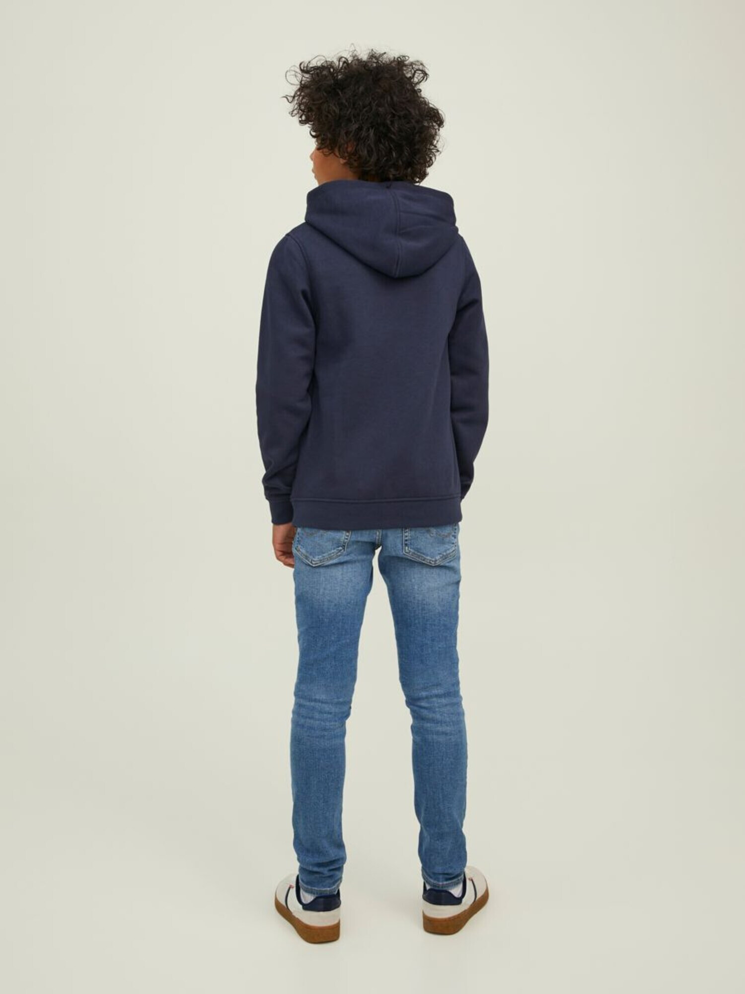 Jack & Jones Junior Bluză de molton 'BRINK CITY' albastru noapte / roșu / alb - Pled.ro