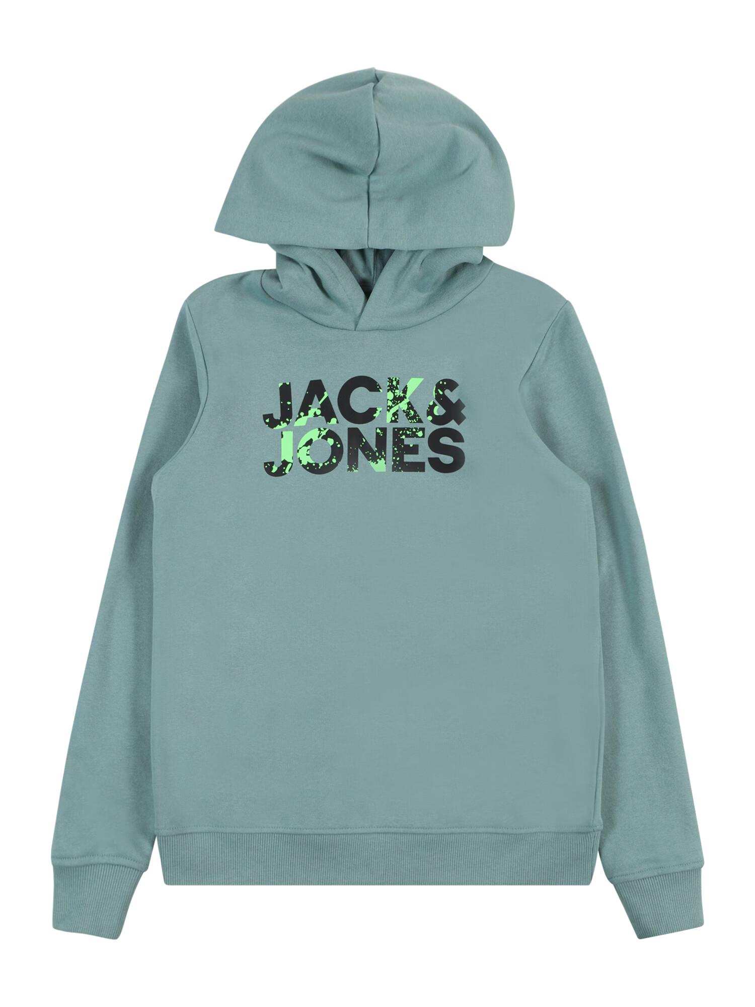 Jack & Jones Junior Bluză de molton 'COMMERCIAL' cyan / verde deschis / negru - Pled.ro