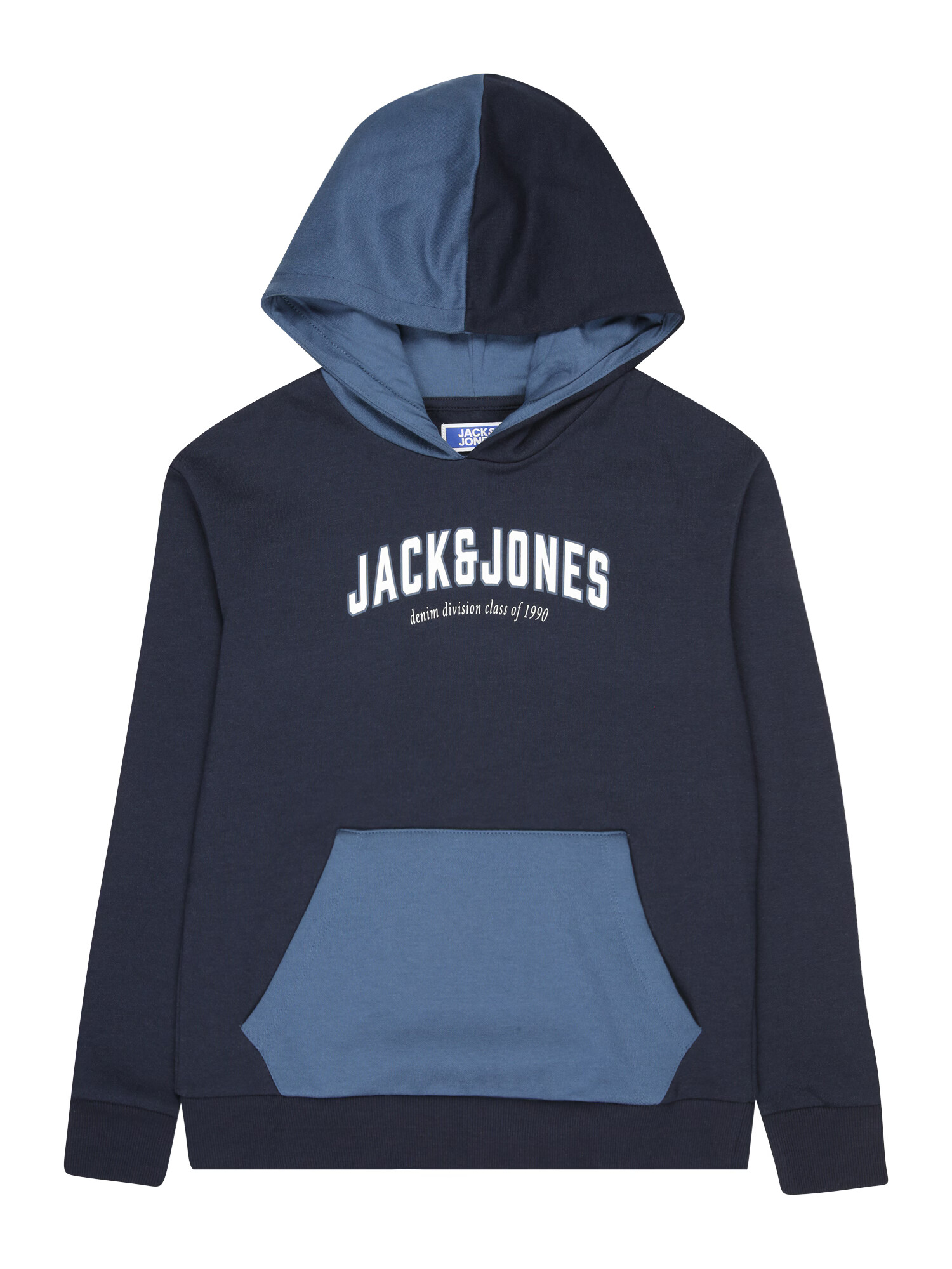 Jack & Jones Junior Bluză de molton 'Division' bleumarin / albastru fumuriu / alb - Pled.ro