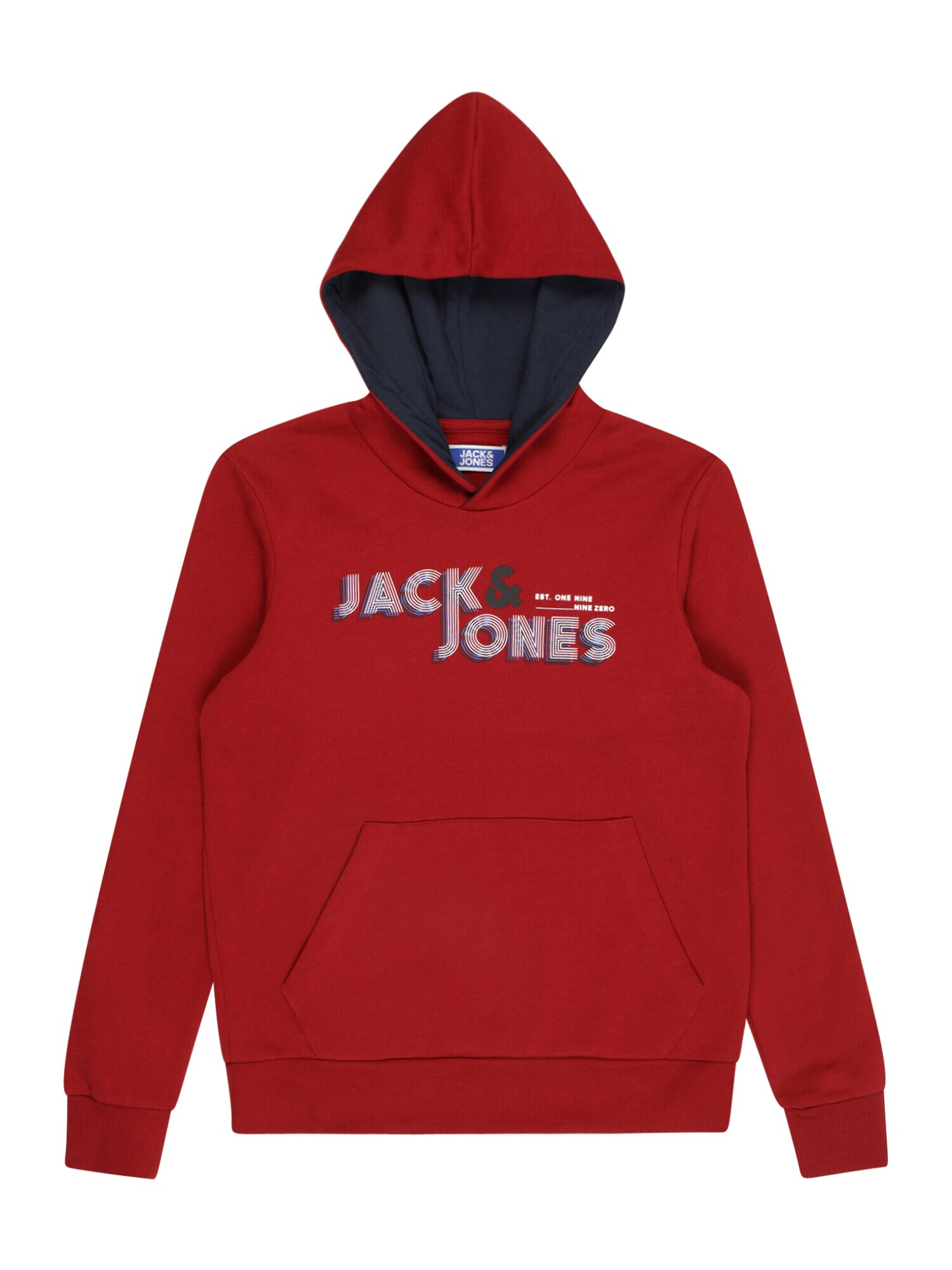 Jack & Jones Junior Bluză de molton 'Friday' bleumarin / roșu / negru / alb - Pled.ro