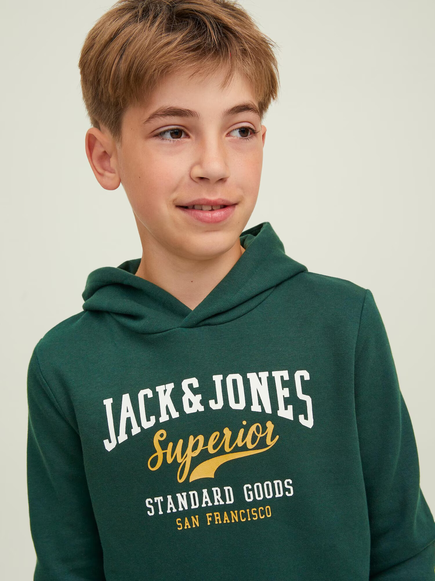 Jack & Jones Junior Bluză de molton galben citron / verde smarald / alb - Pled.ro