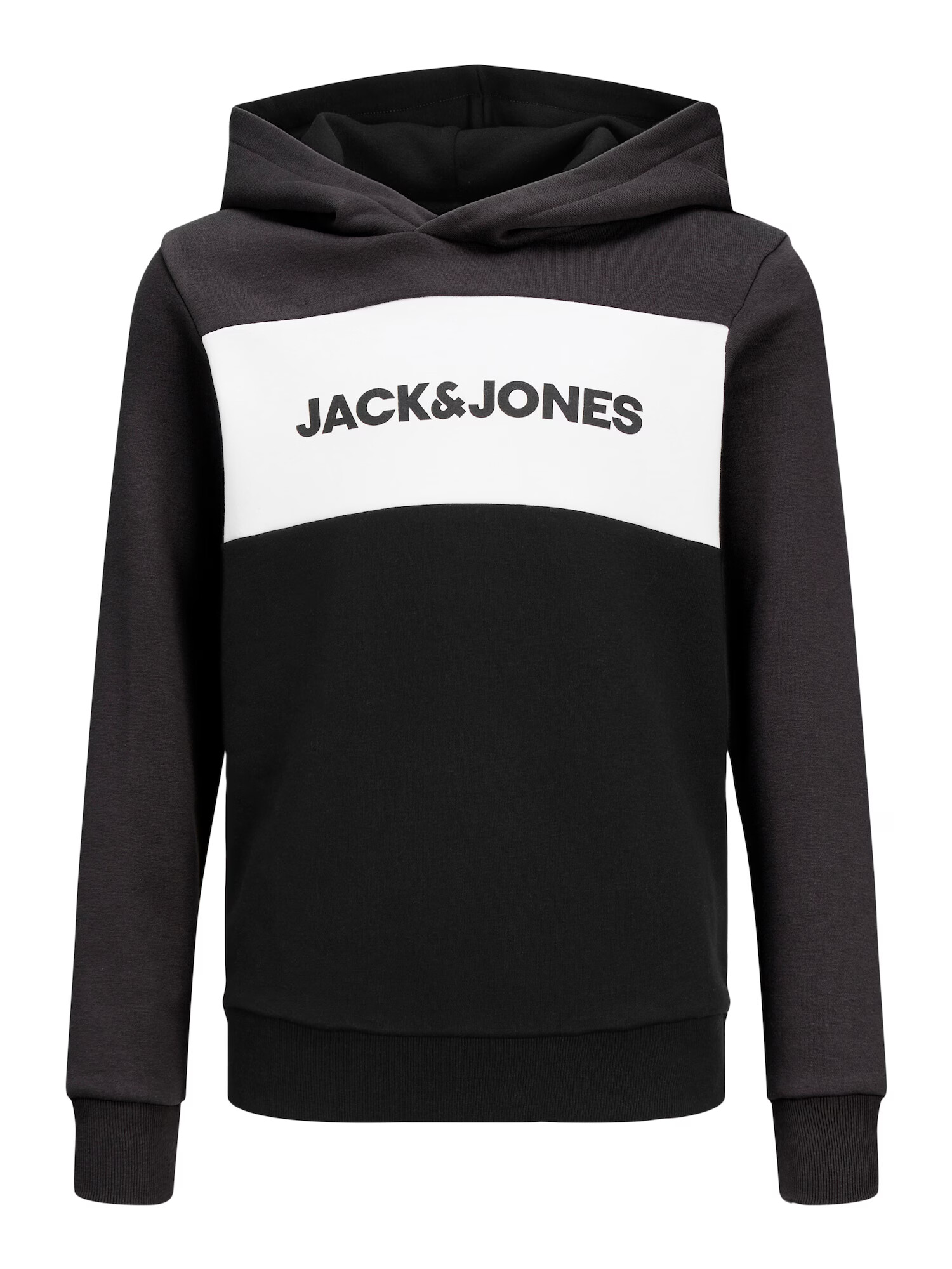 Jack & Jones Junior Bluză de molton gri închis / negru / alb - Pled.ro