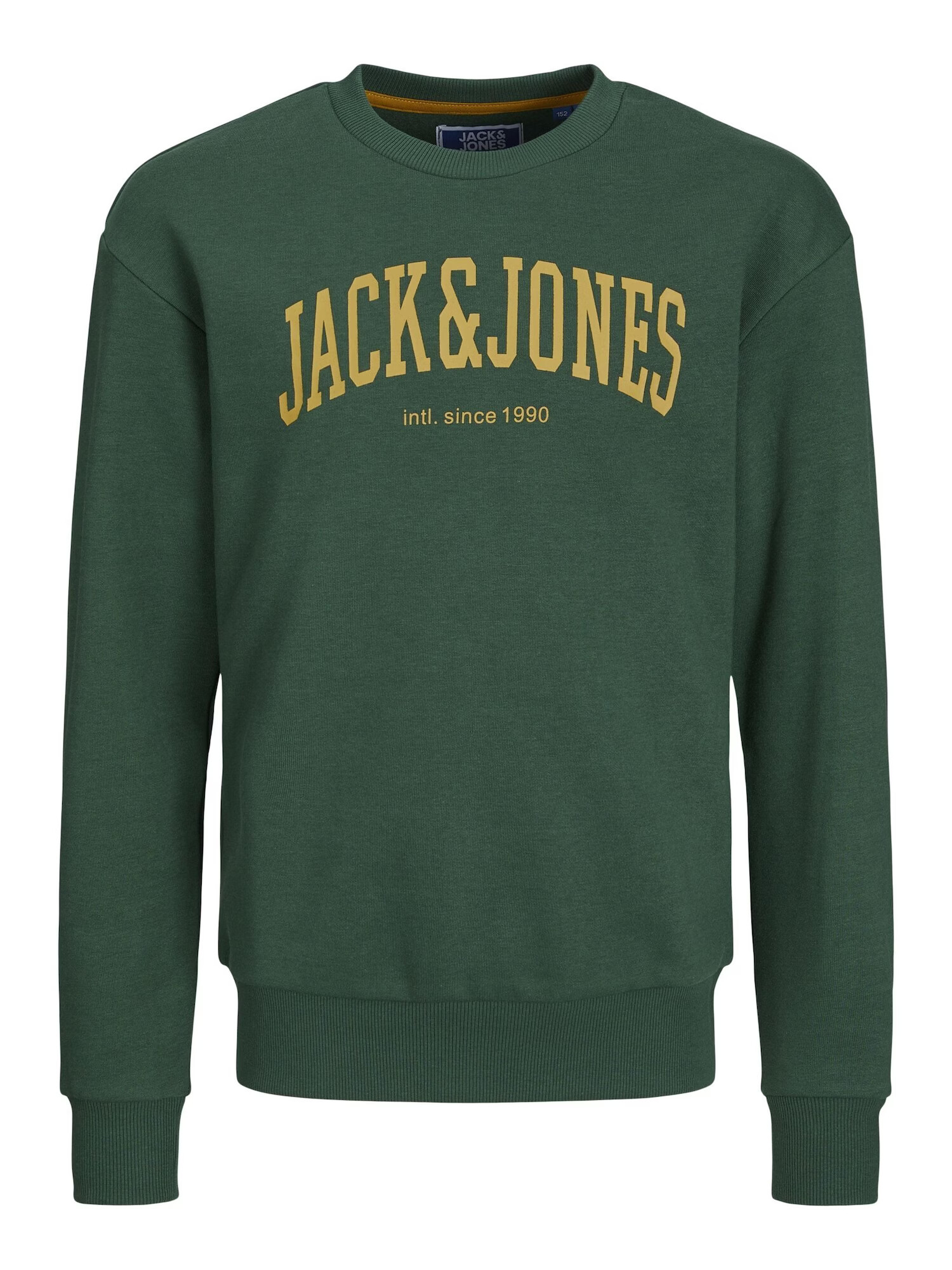 Jack & Jones Junior Bluză de molton 'Josh' galben curry / verde închis - Pled.ro