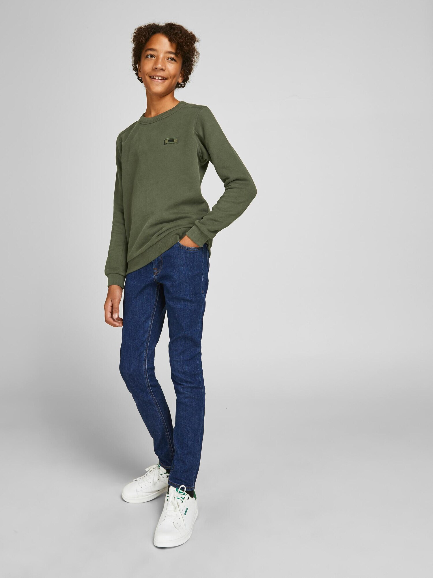 Jack & Jones Junior Bluză de molton kaki - Pled.ro