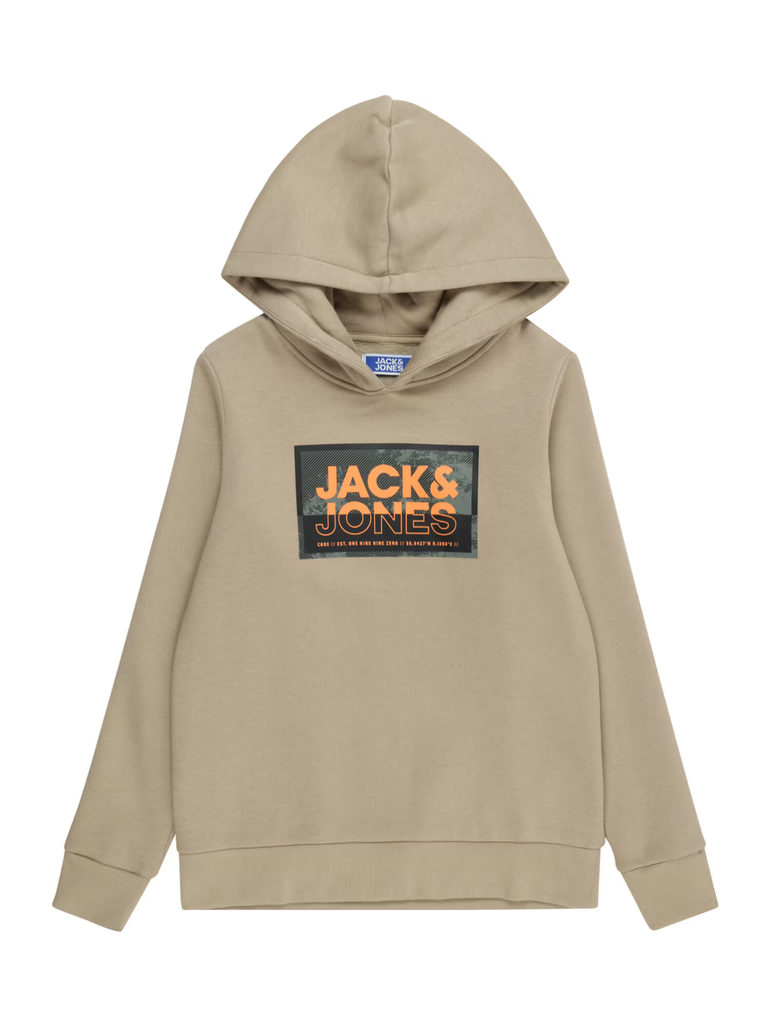 Jack & Jones Junior Bluză de molton 'LOGAN' bej închis / kaki / portocaliu / negru - Pled.ro