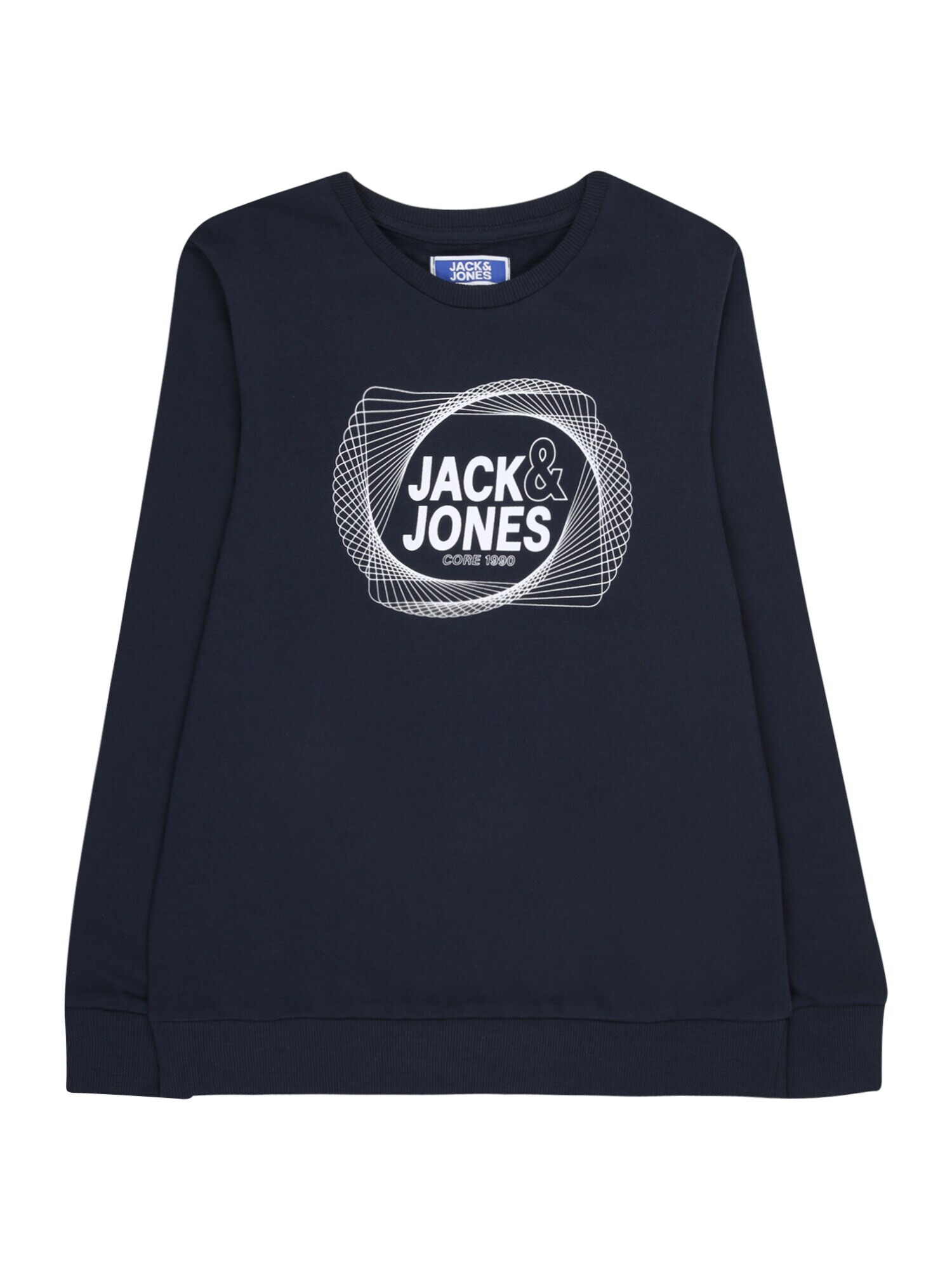 Jack & Jones Junior Bluză de molton 'Luca' bleumarin / alb - Pled.ro