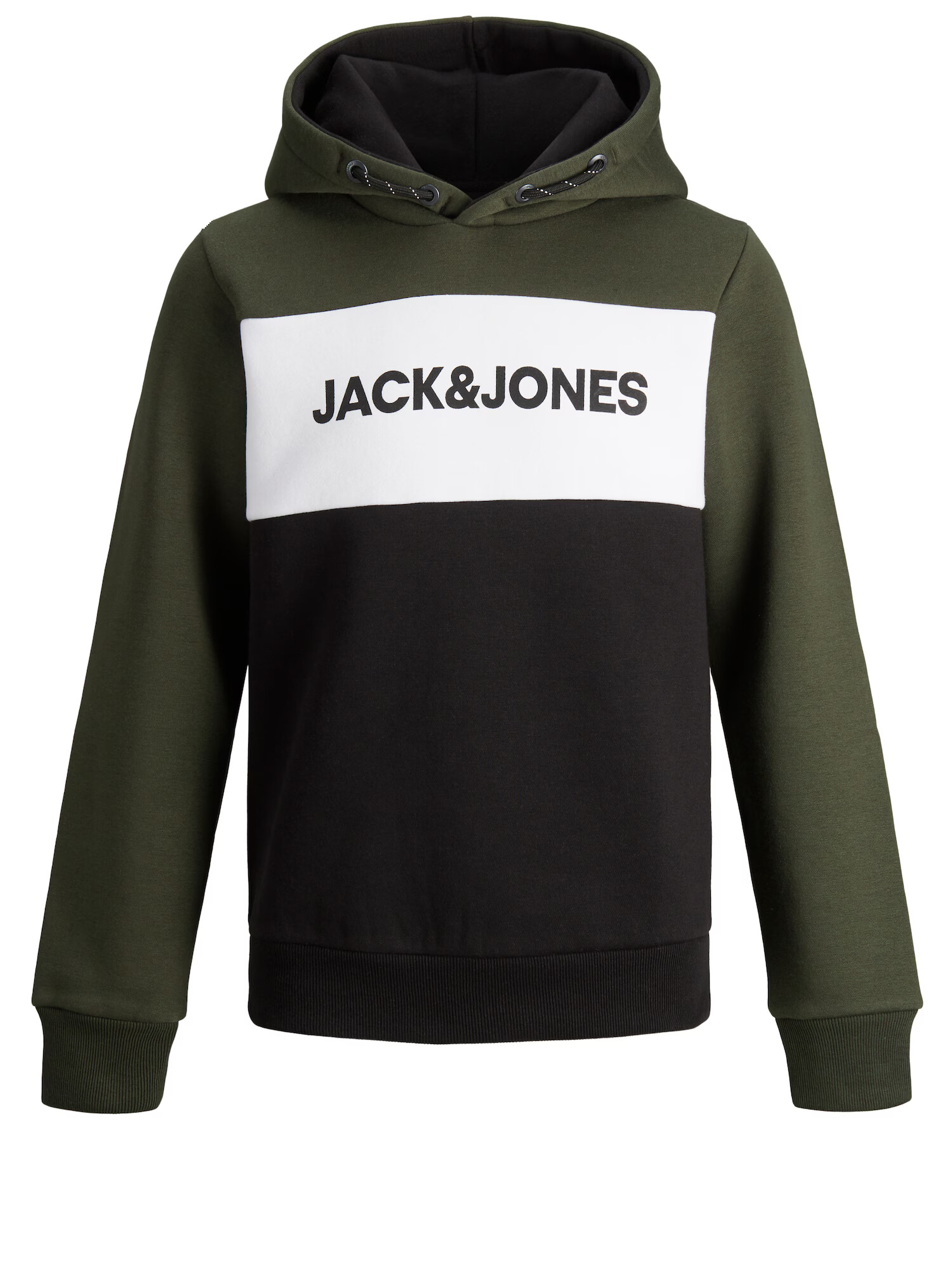 Jack & Jones Junior Bluză de molton maro mokka / negru / alb - Pled.ro