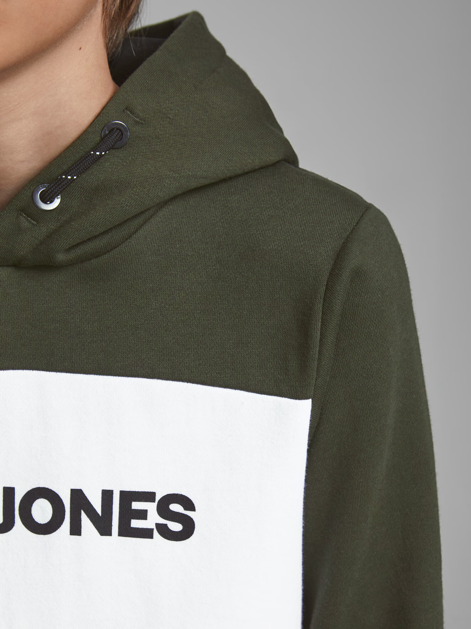 Jack & Jones Junior Bluză de molton maro mokka / negru / alb - Pled.ro