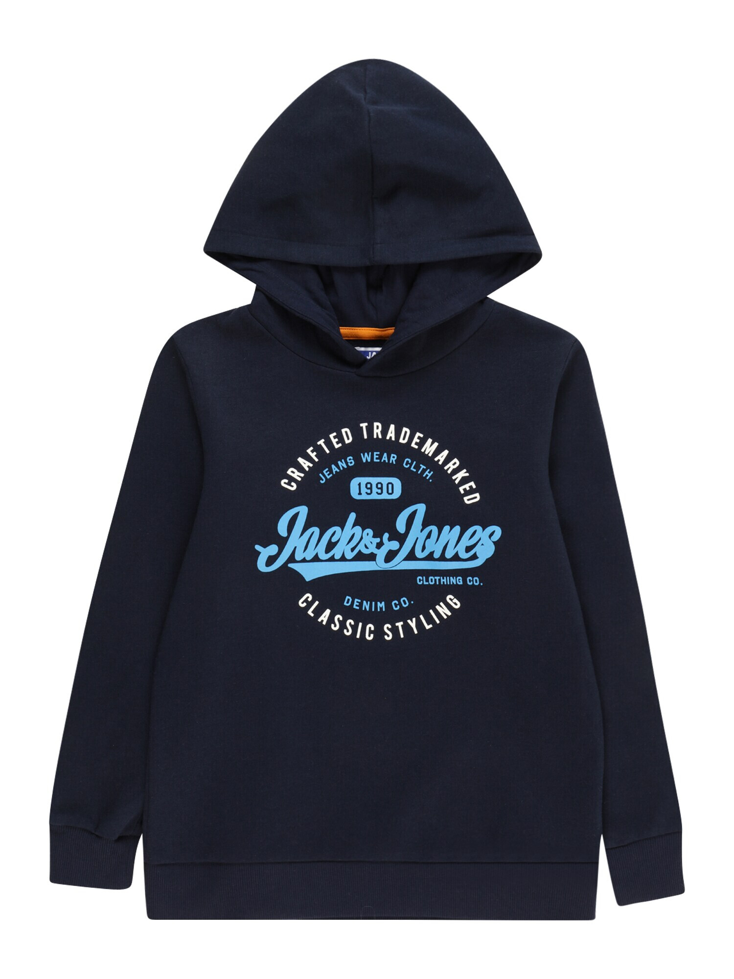 Jack & Jones Junior Bluză de molton 'MIKK' albastru / bleumarin / alb - Pled.ro