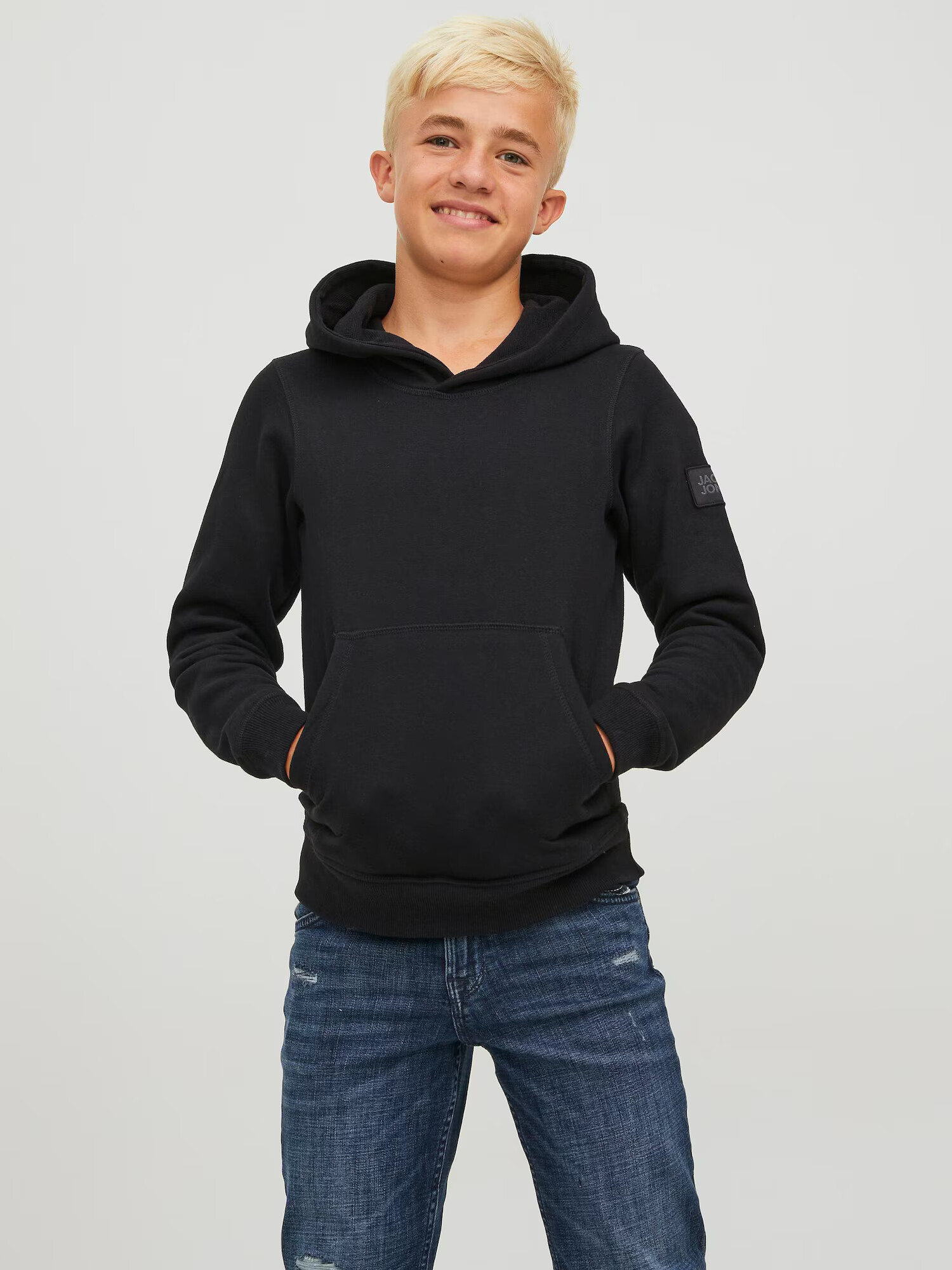 Jack & Jones Junior Bluză de molton negru - Pled.ro