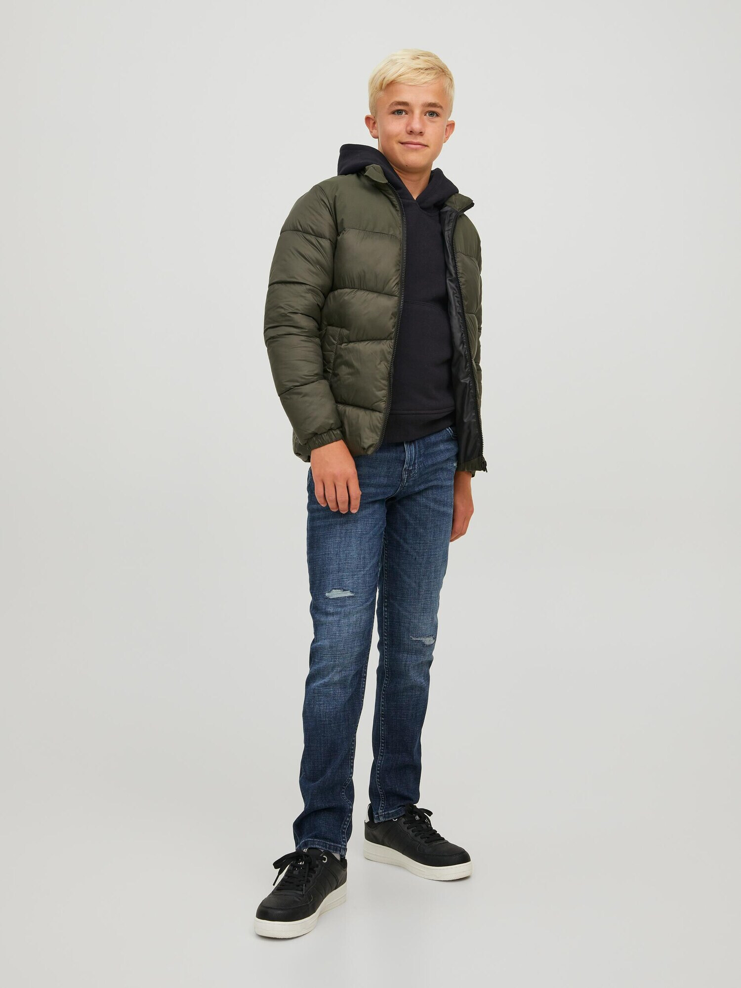 Jack & Jones Junior Bluză de molton negru - Pled.ro