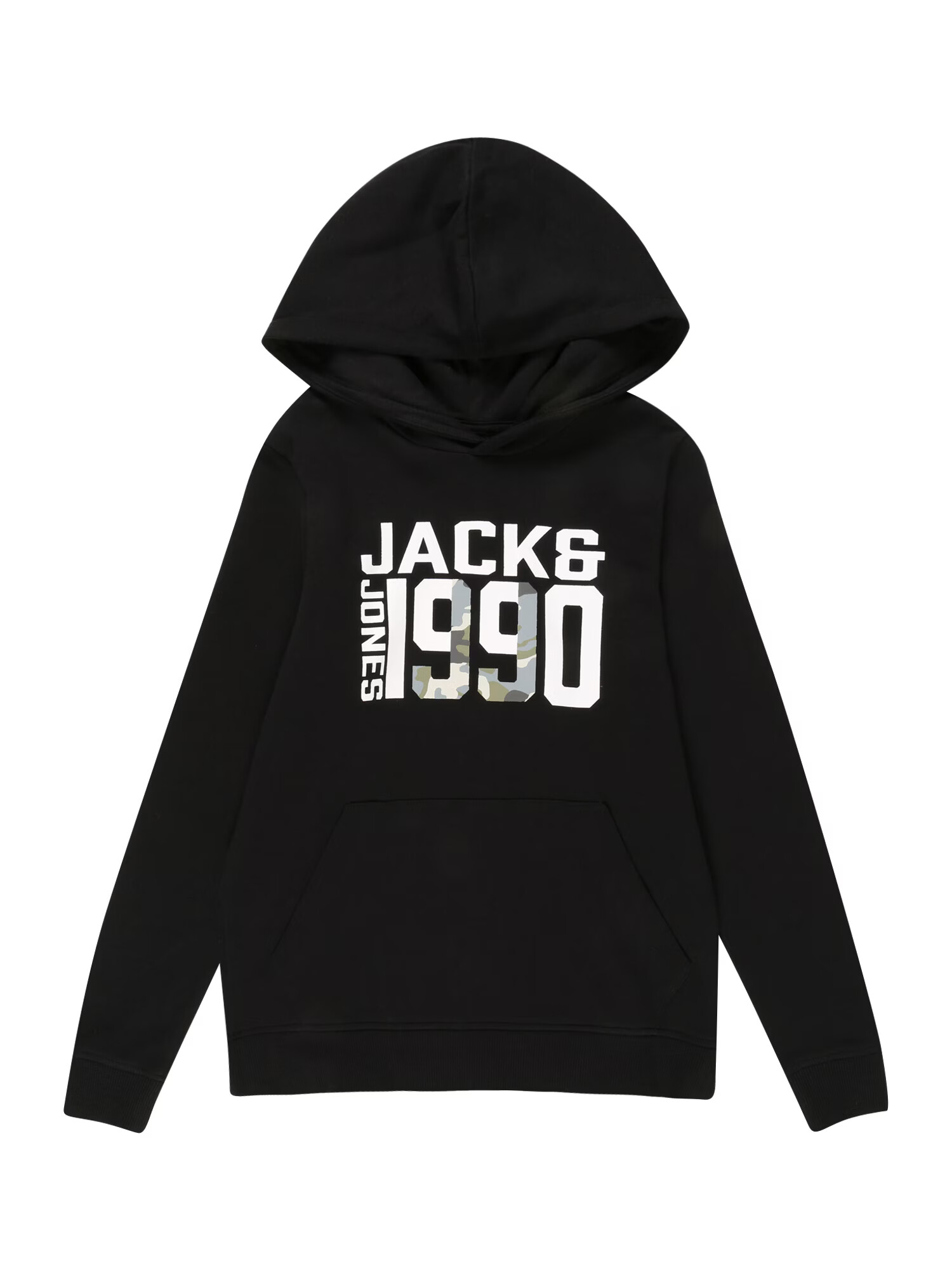 Jack & Jones Junior Bluză de molton negru / alb - Pled.ro