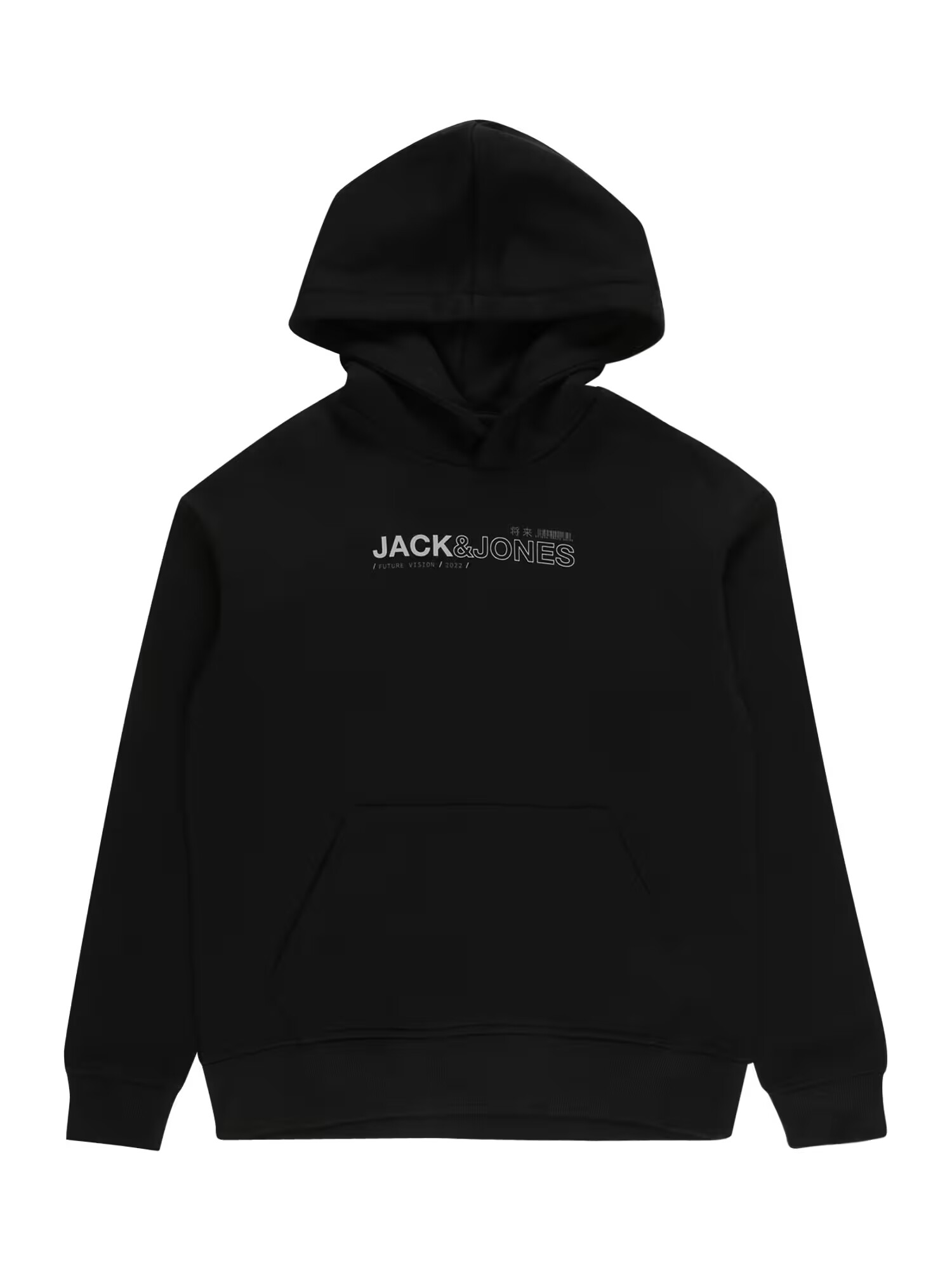 Jack & Jones Junior Bluză de molton negru / alb - Pled.ro