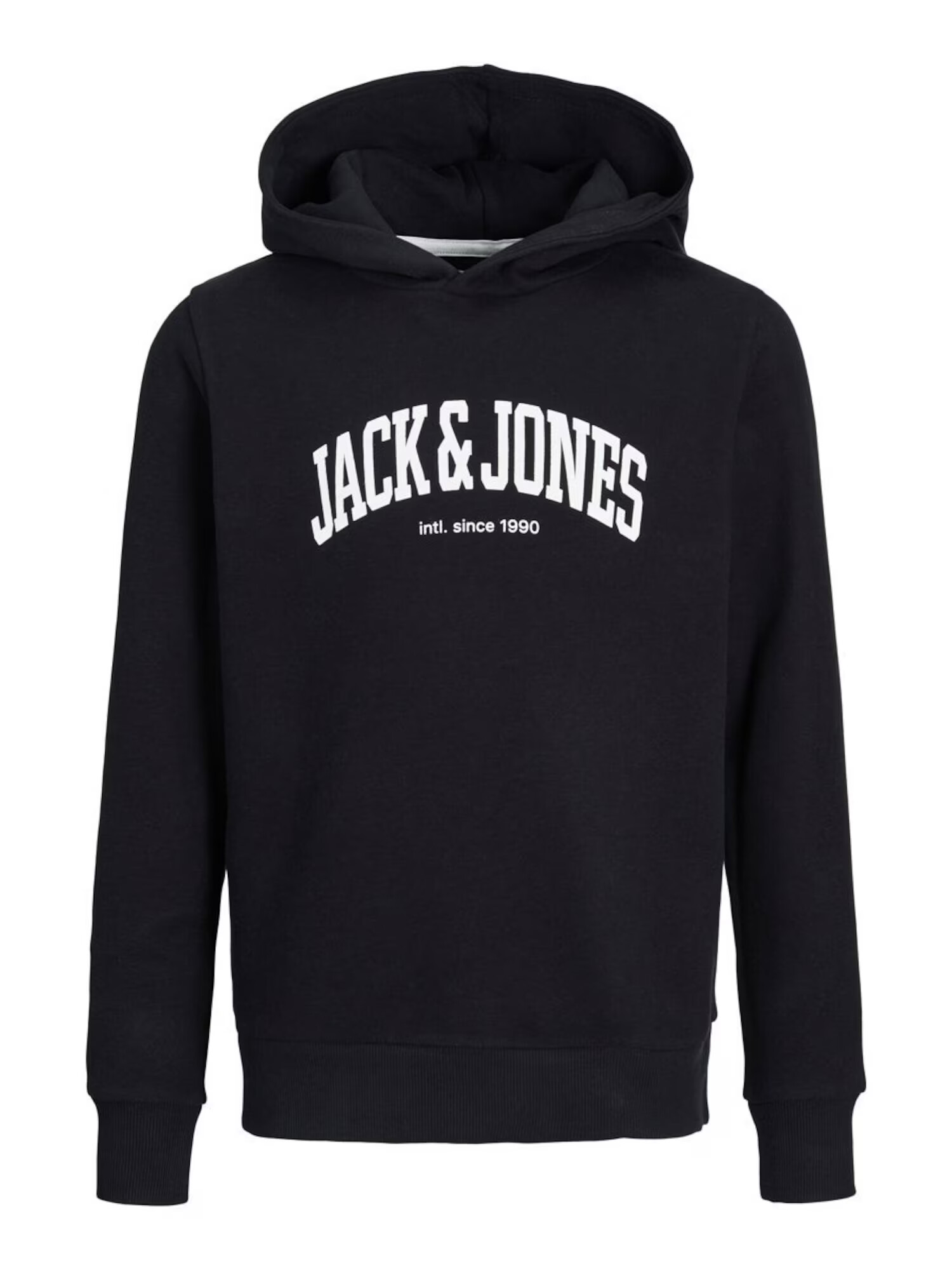 Jack & Jones Junior Bluză de molton 'JOSH' negru / alb - Pled.ro