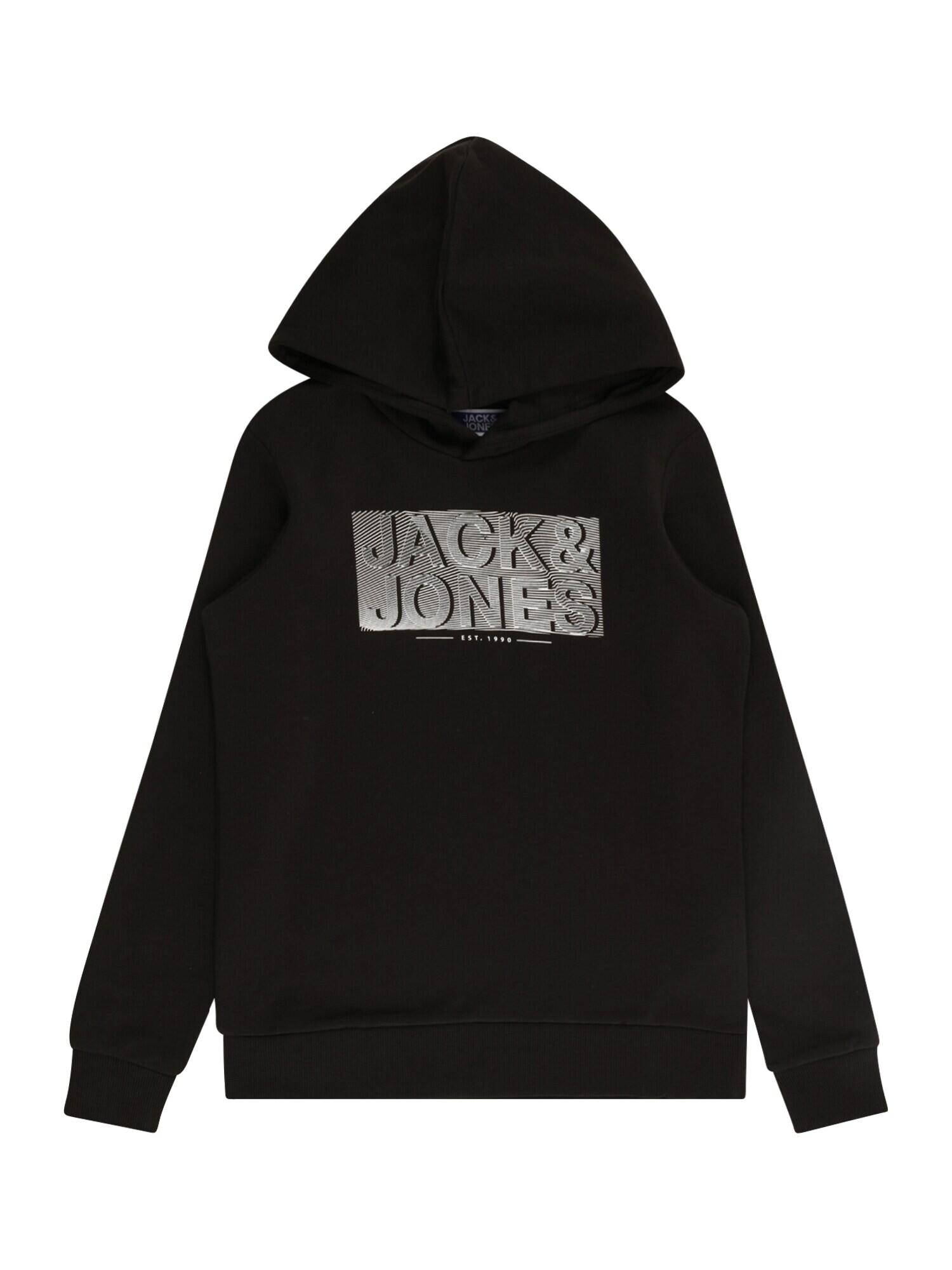 Jack & Jones Junior Bluză de molton 'PETER' gri / negru - Pled.ro