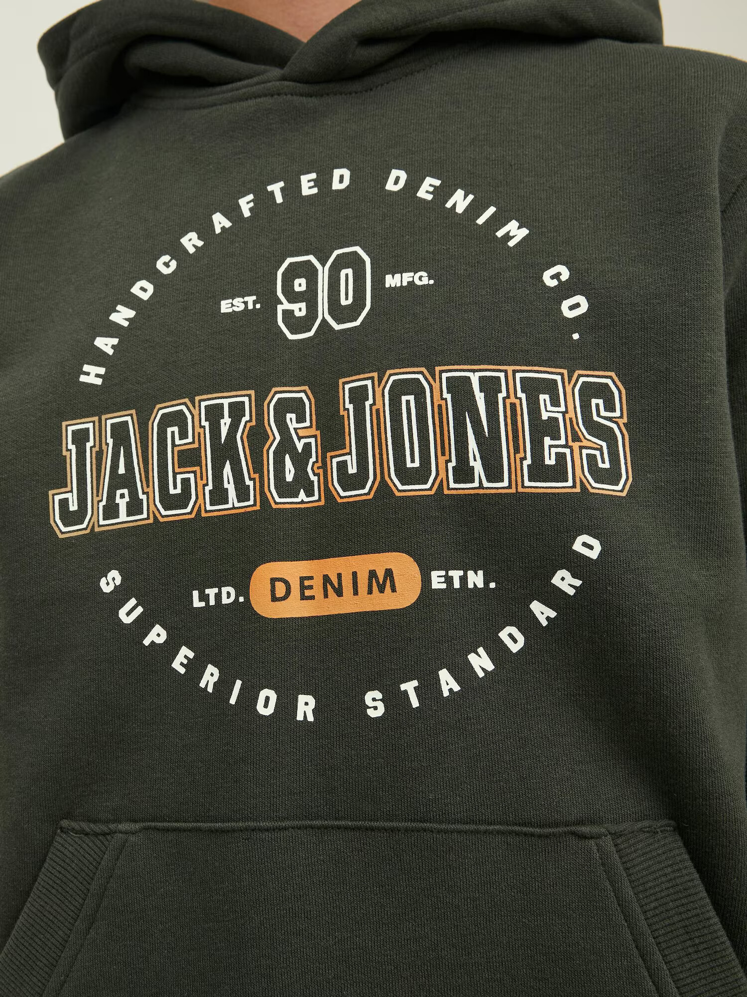 Jack & Jones Junior Bluză de molton 'Stamp' galben muștar / kaki / alb - Pled.ro