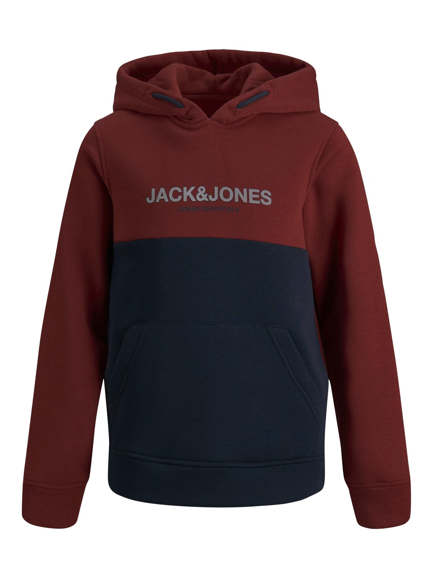 Jack & Jones Junior Bluză de molton 'Urban' bleumarin / roşu închis / alb - Pled.ro