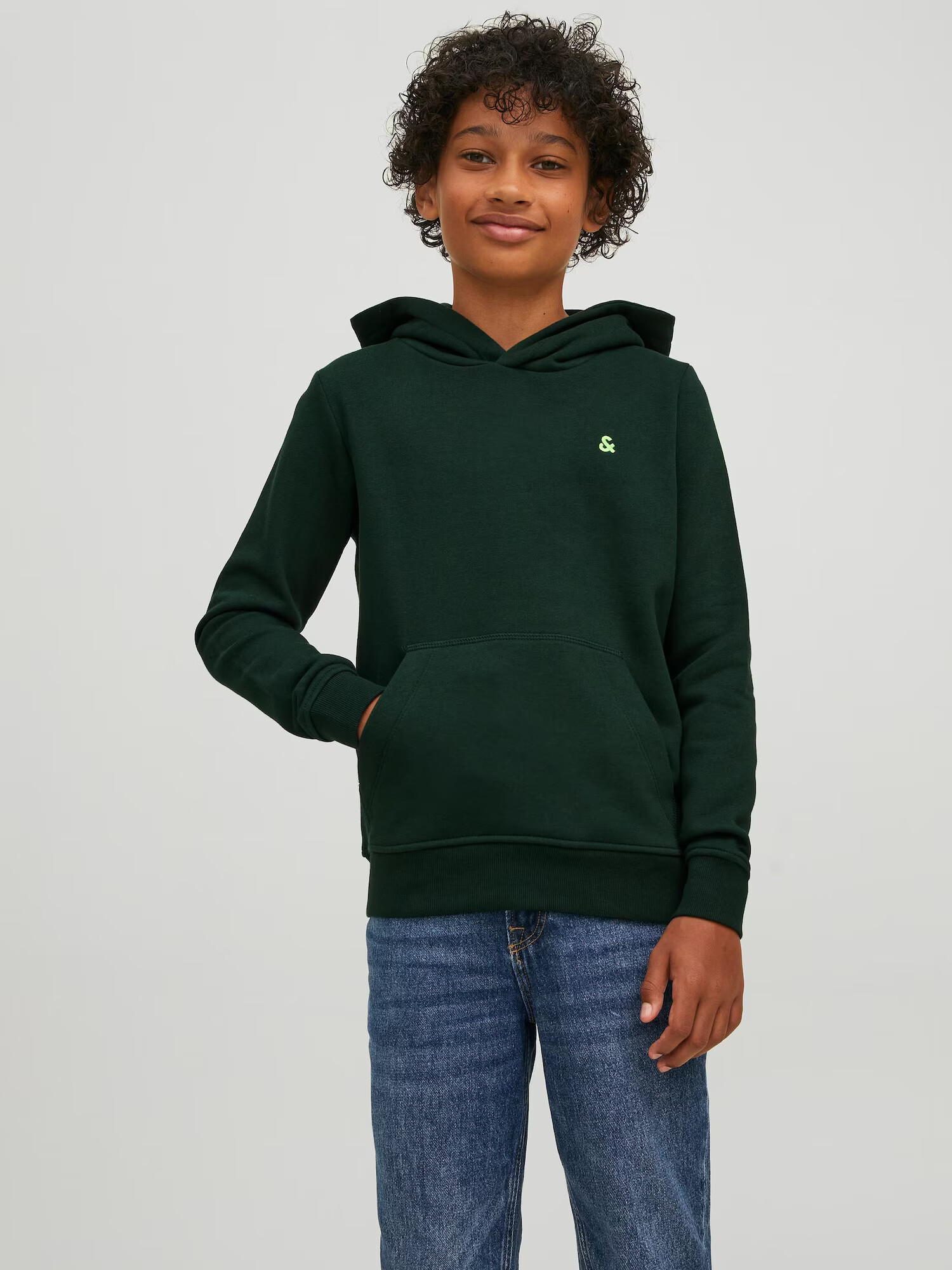 Jack & Jones Junior Bluză de molton 'Star' verde pin - Pled.ro