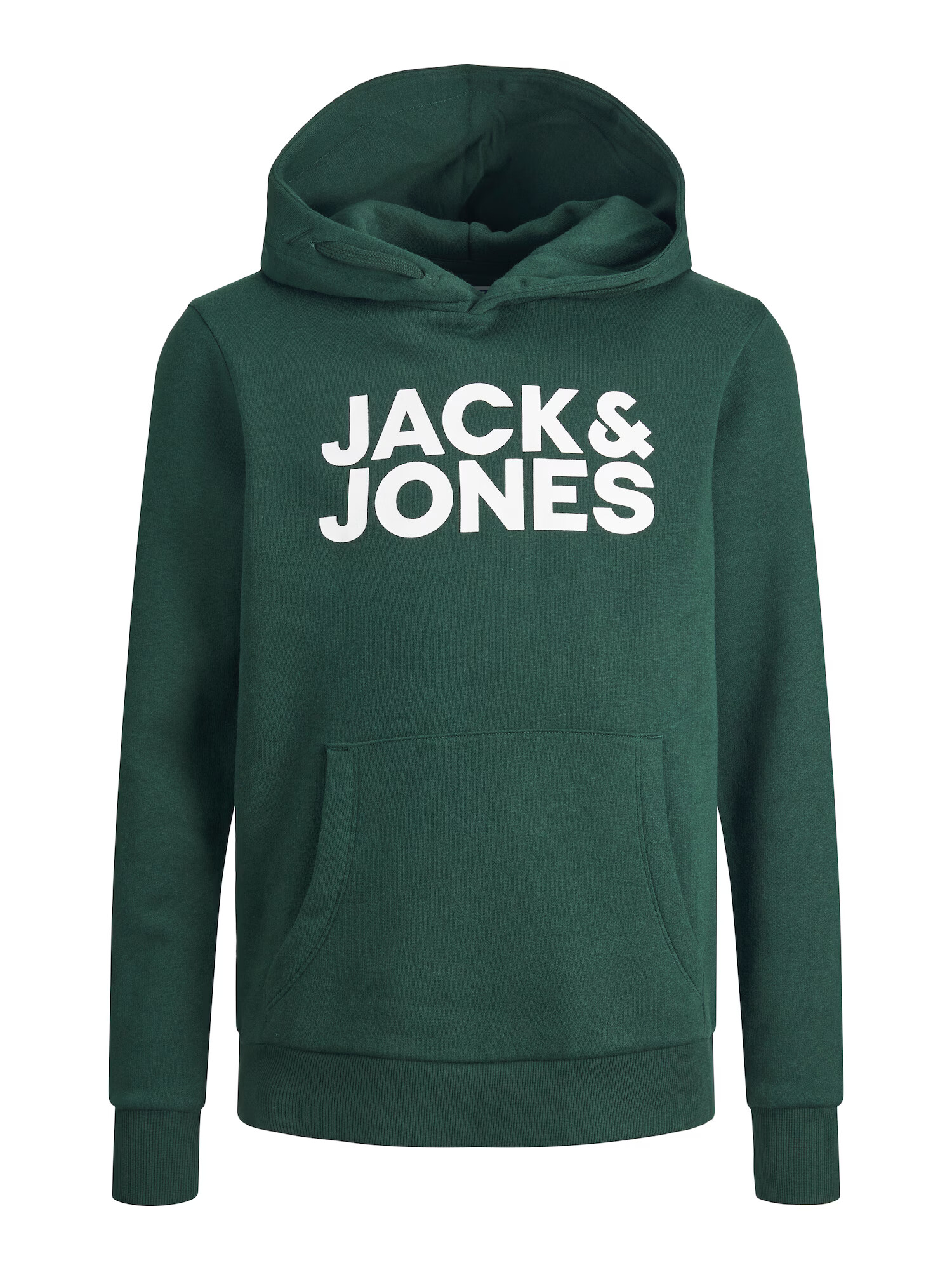 Jack & Jones Junior Bluză de molton verde pin / alb - Pled.ro