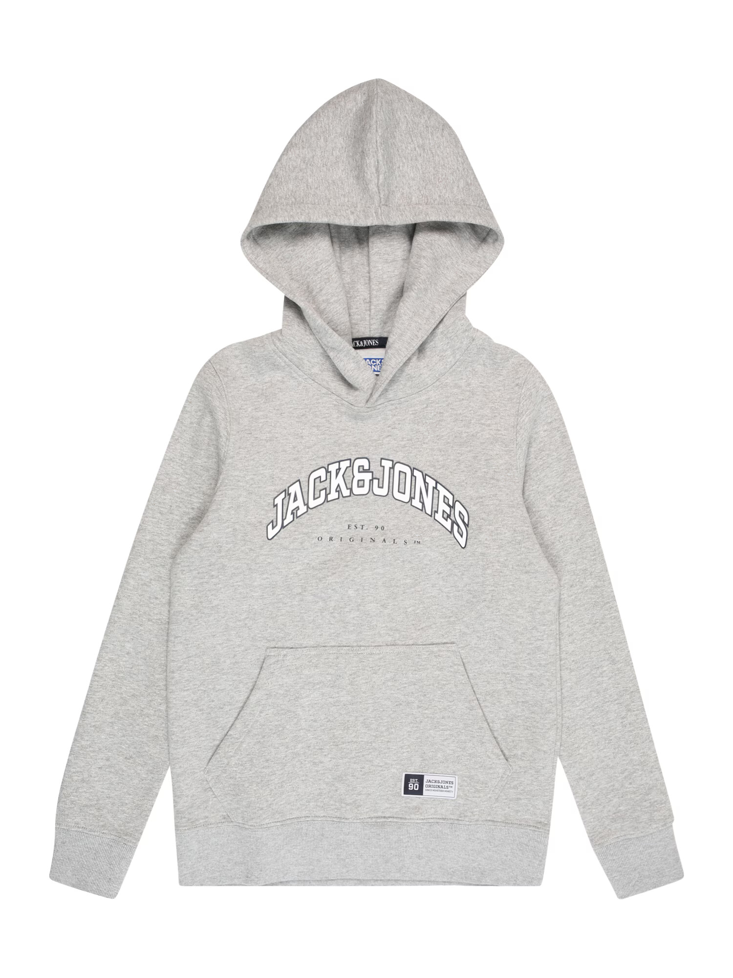 Jack & Jones Junior Bluză de molton 'WOODLAND' gri metalic / gri amestecat / alb - Pled.ro