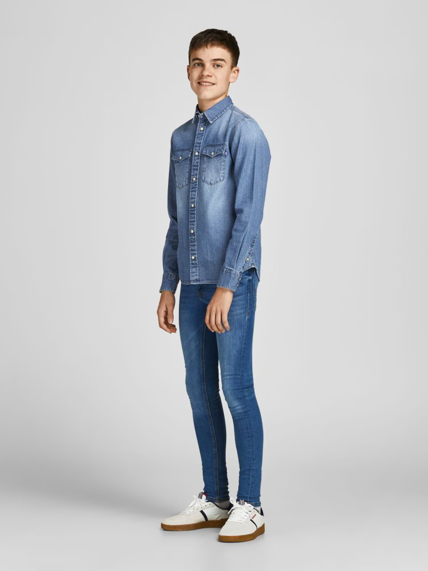 Jack & Jones Junior Cămașă albastru denim - Pled.ro