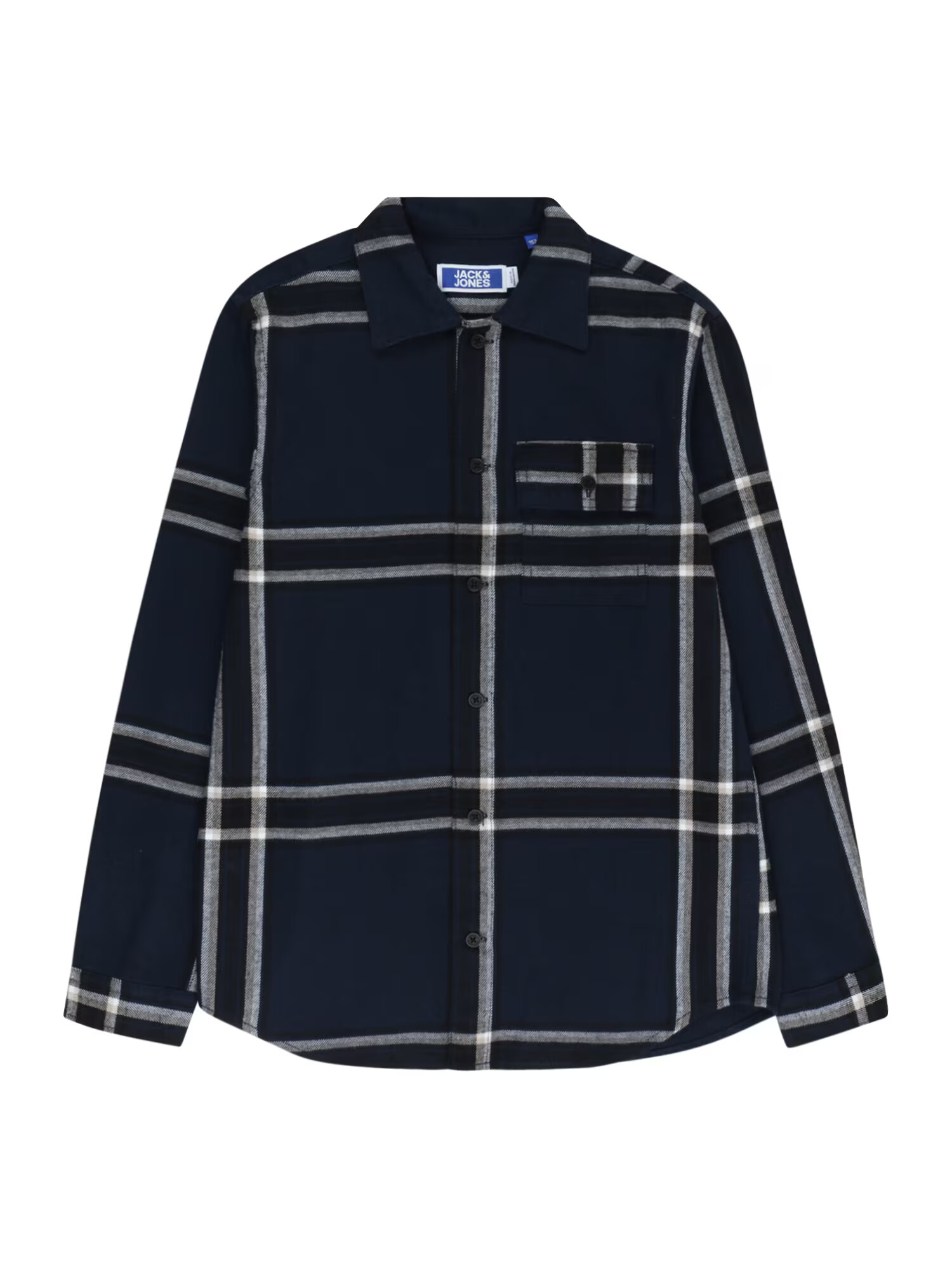 Jack & Jones Junior Cămașă 'BLAFRI' crem / bleumarin / gri - Pled.ro