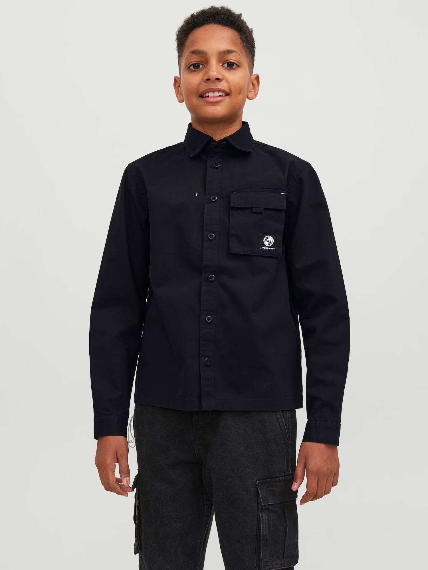 Jack & Jones Junior Cămașă 'Dust' negru - Pled.ro