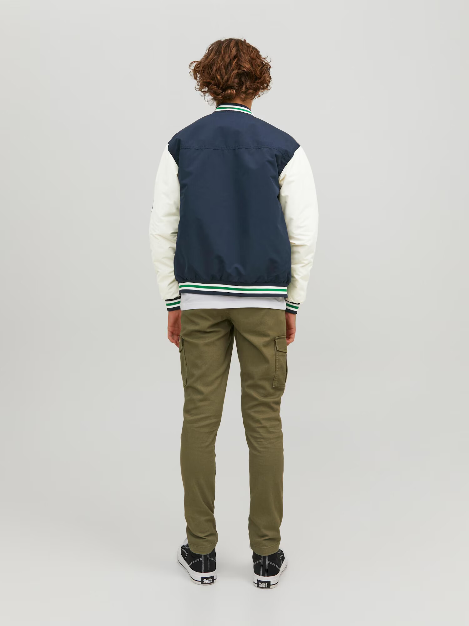 Jack & Jones Junior Geacă de primăvară-toamnă 'Orathle' crem / albastru / albastru marin / albastru pastel / verde - Pled.ro