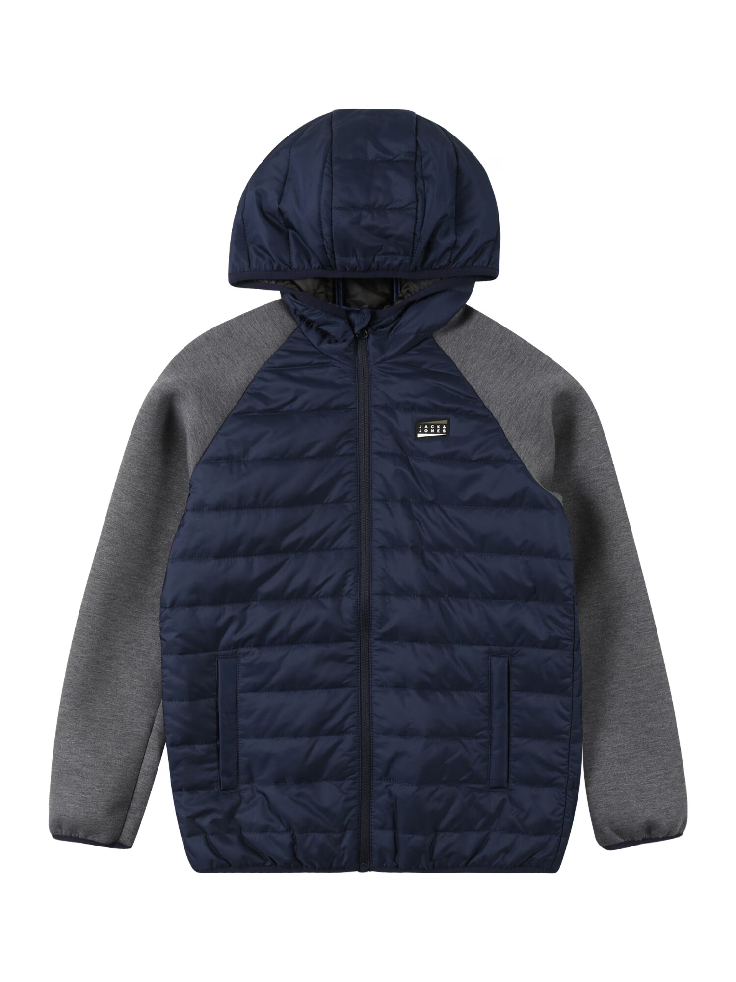 Jack & Jones Junior Geacă de primăvară-toamnă 'TOBY' bleumarin / gri - Pled.ro