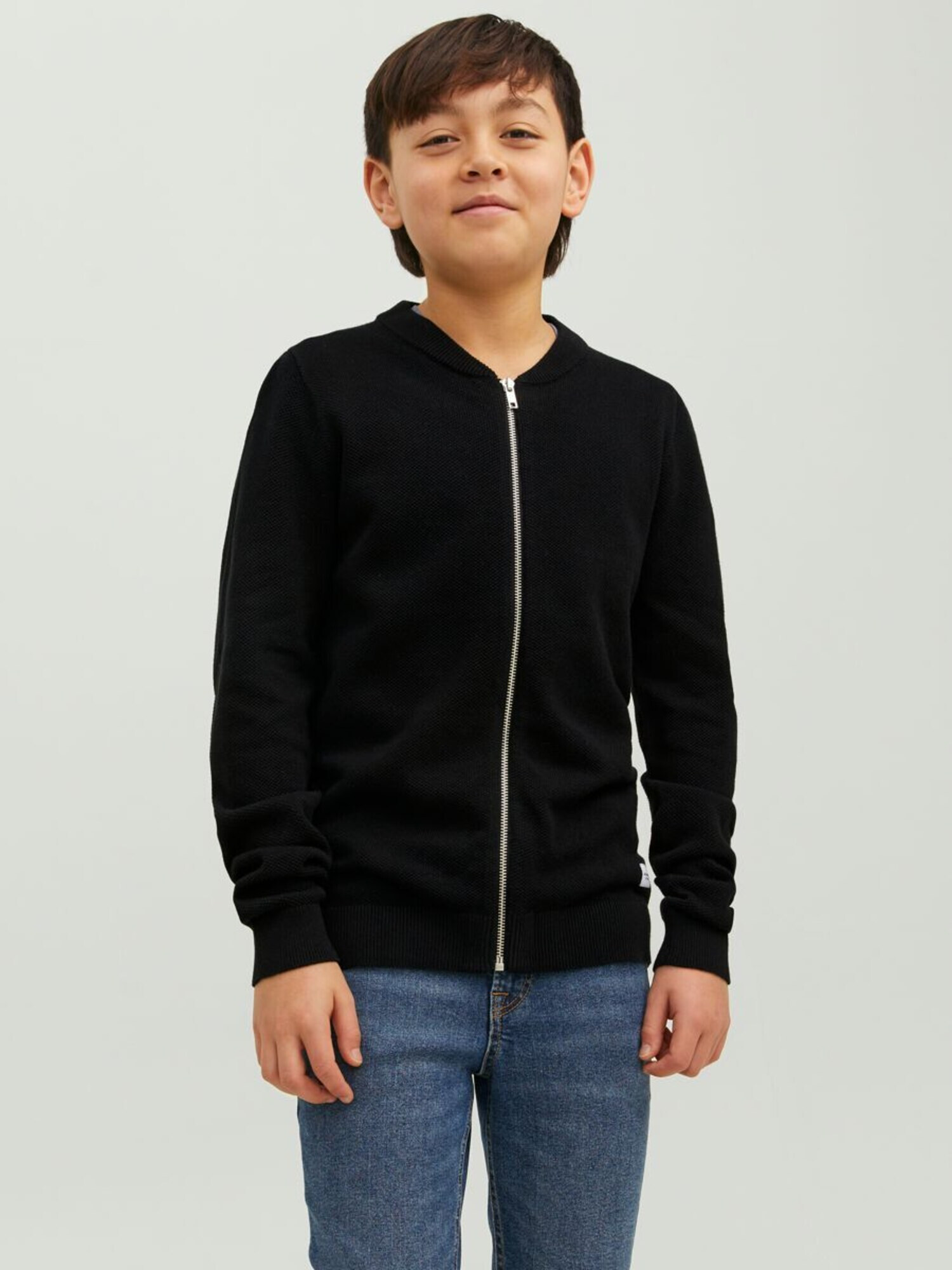 Jack & Jones Junior Geacă tricotată negru - Pled.ro